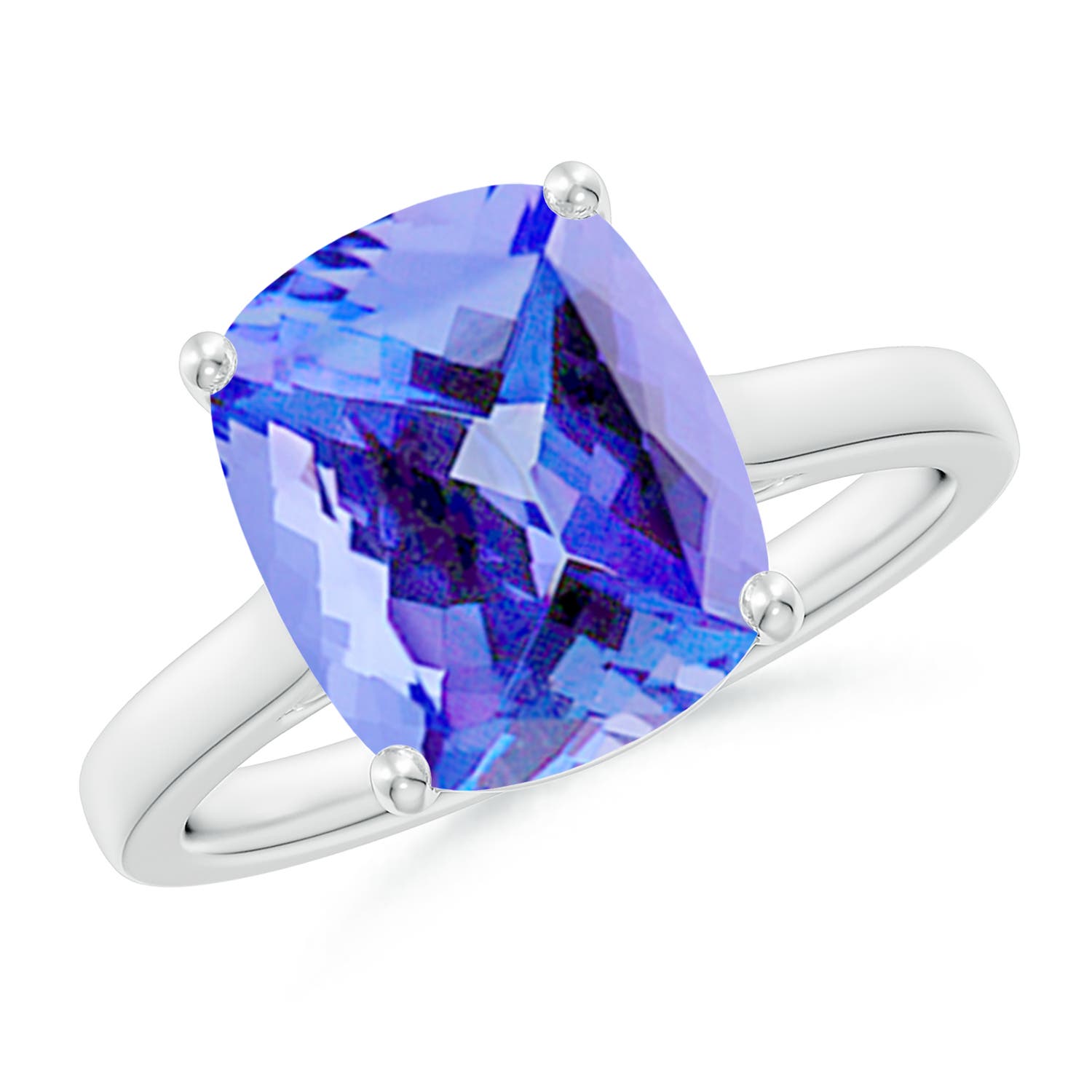 AA - Tanzanite / 3.83 CT / 14 KT White Gold