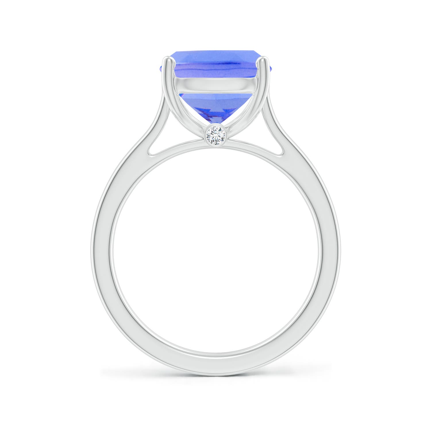 AA - Tanzanite / 3.83 CT / 14 KT White Gold