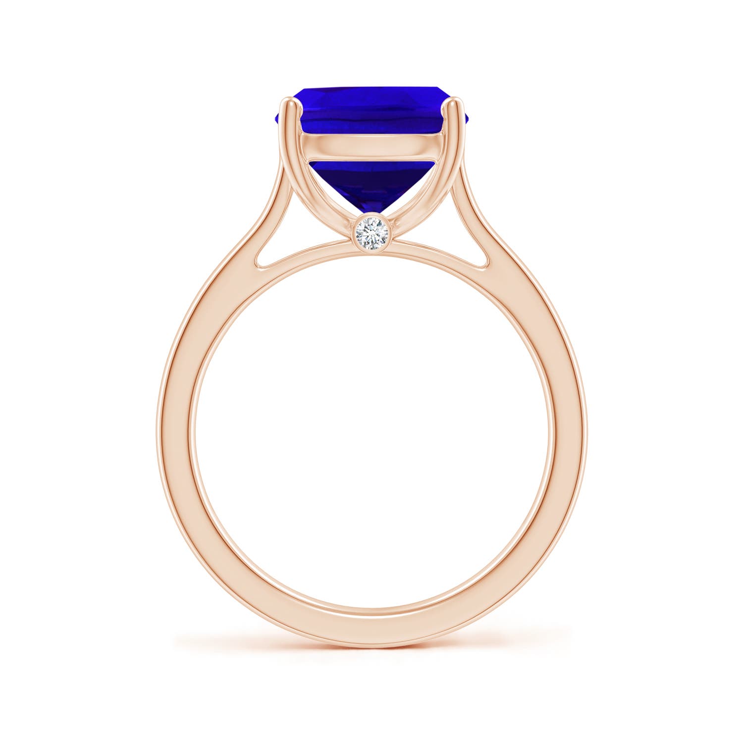 AAAA - Tanzanite / 3.83 CT / 14 KT Rose Gold