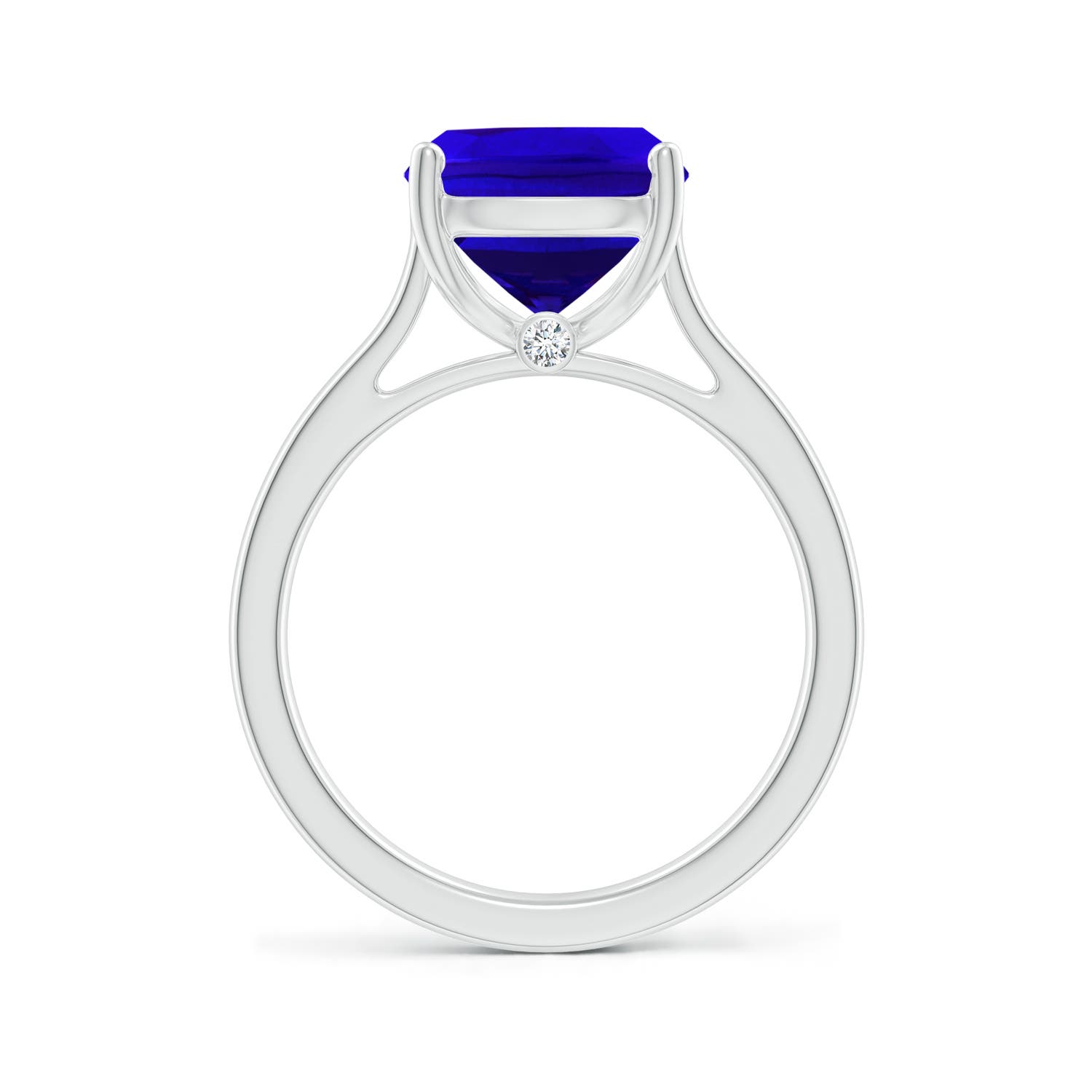 AAAA - Tanzanite / 3.83 CT / 14 KT White Gold