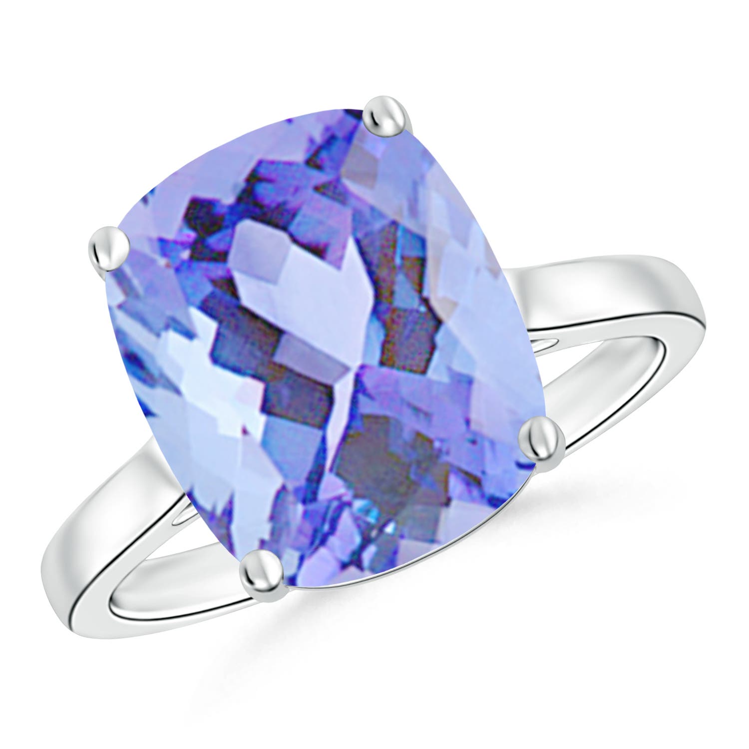 A - Tanzanite / 4.54 CT / 14 KT White Gold