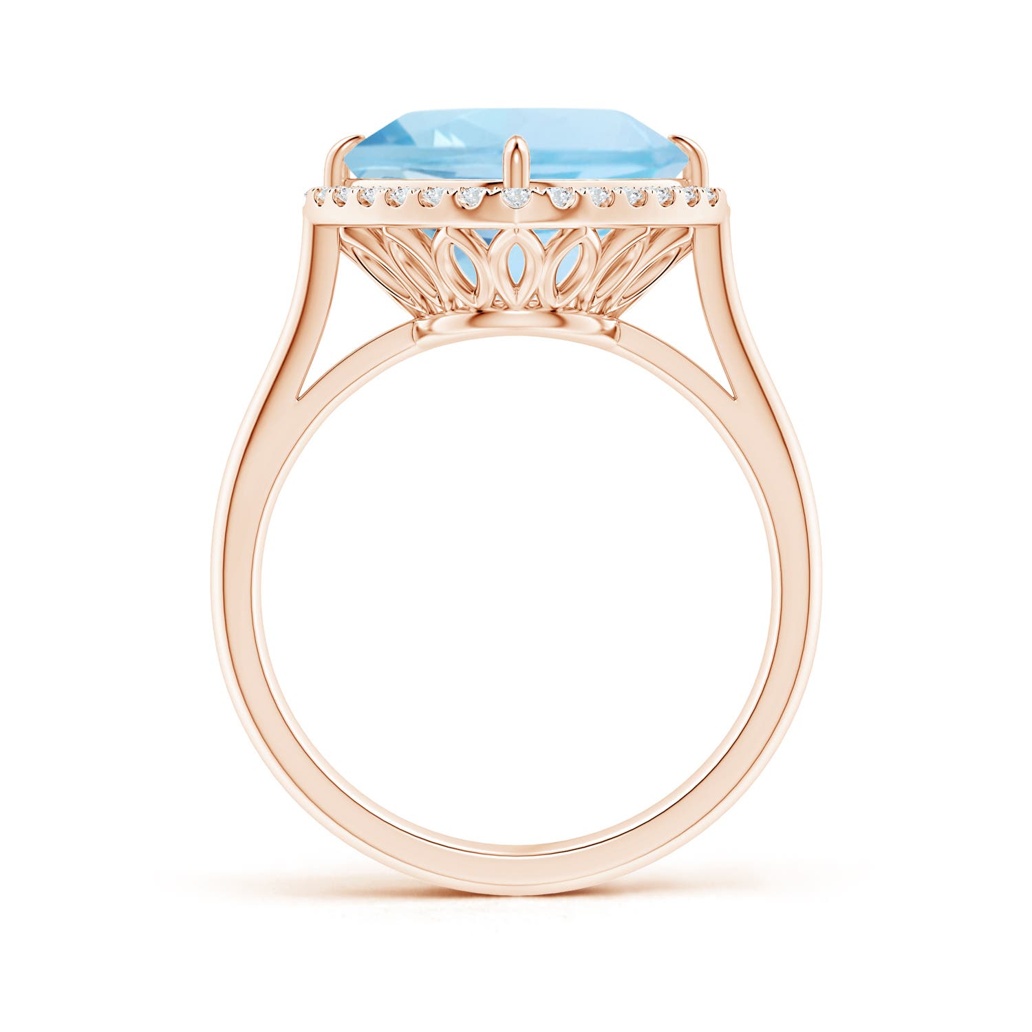 AAA - Aquamarine / 3.72 CT / 14 KT Rose Gold