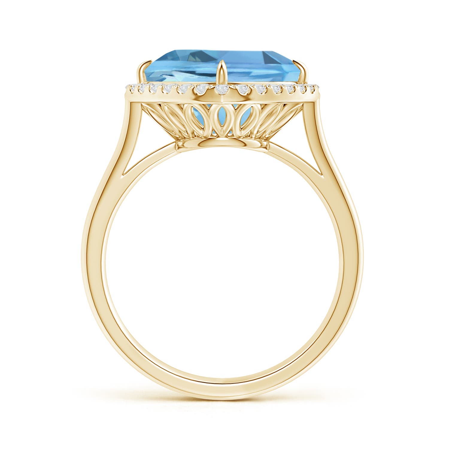 AAAA - Aquamarine / 6.14 CT / 14 KT Yellow Gold