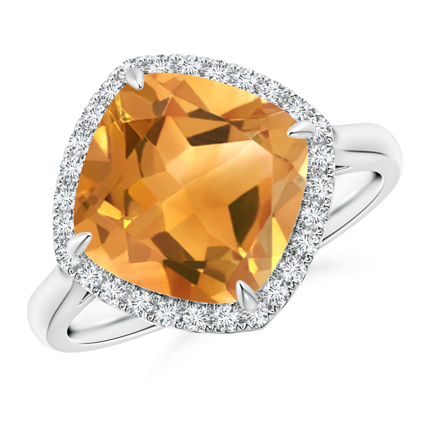 A - Citrine / 3.67 CT / 14 KT White Gold