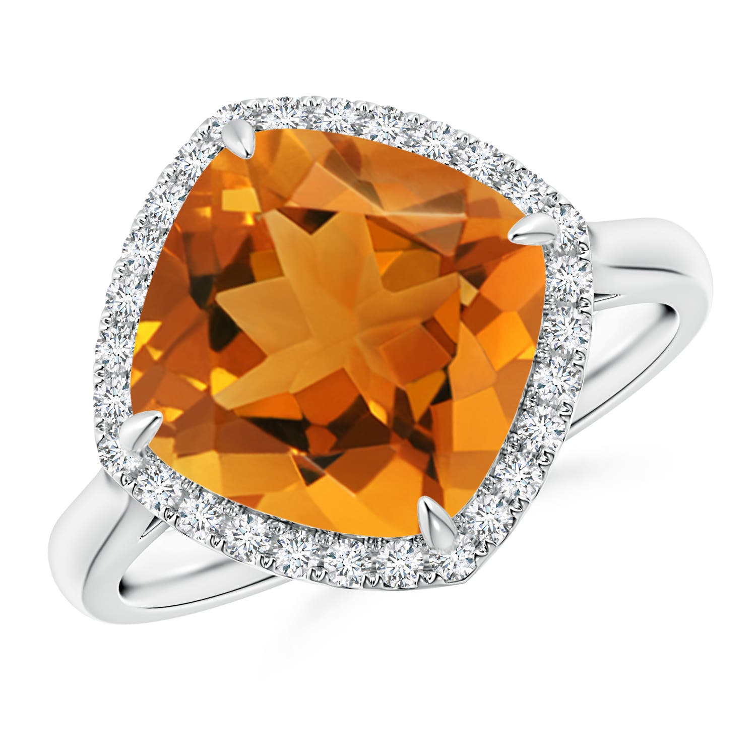 AAA - Citrine / 3.67 CT / 14 KT White Gold