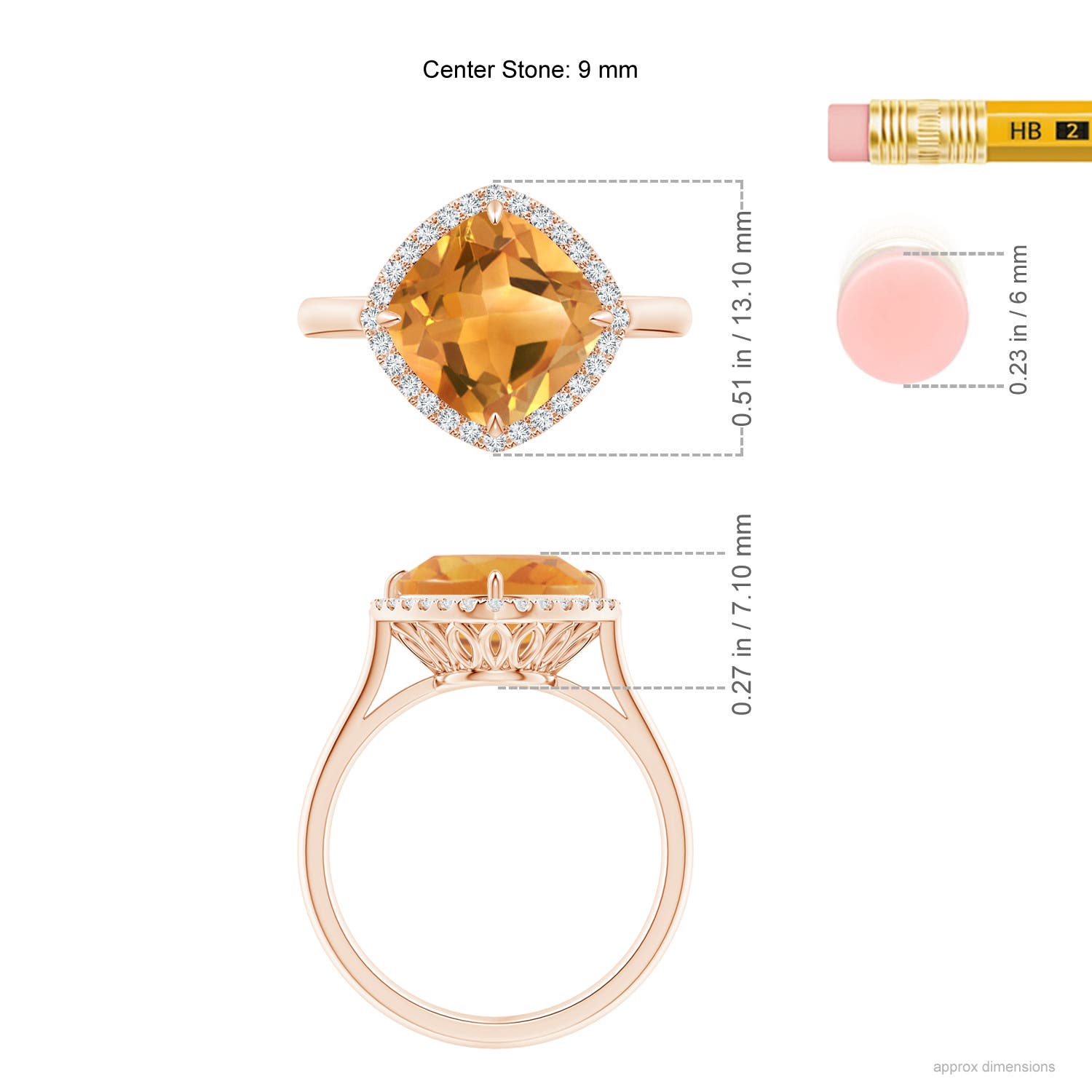 A - Citrine / 2.72 CT / 14 KT Rose Gold