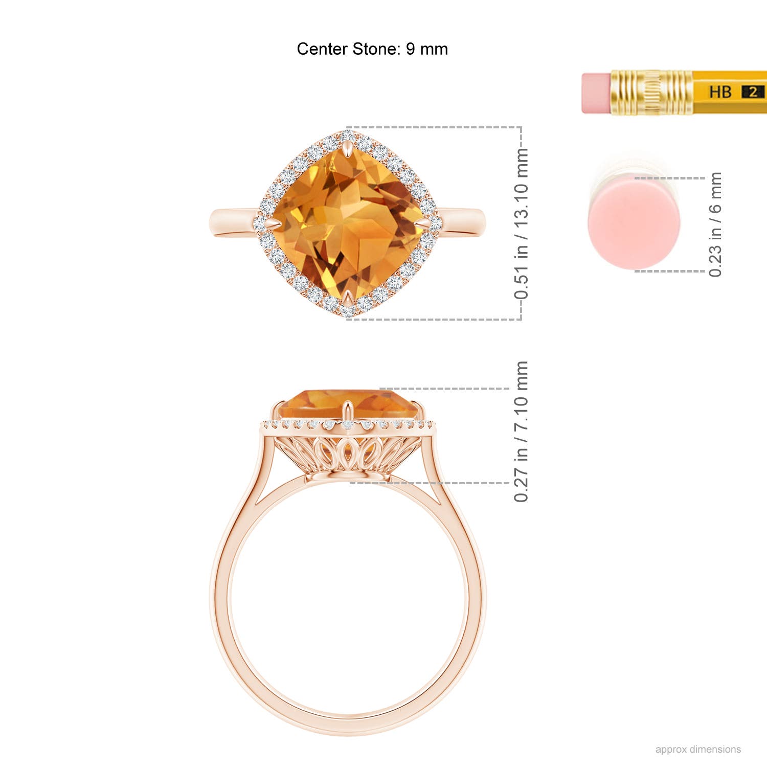 AA - Citrine / 2.72 CT / 14 KT Rose Gold