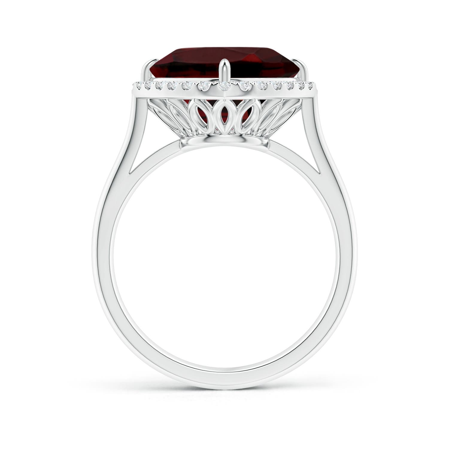 AAA - Garnet / 4.42 CT / 14 KT White Gold