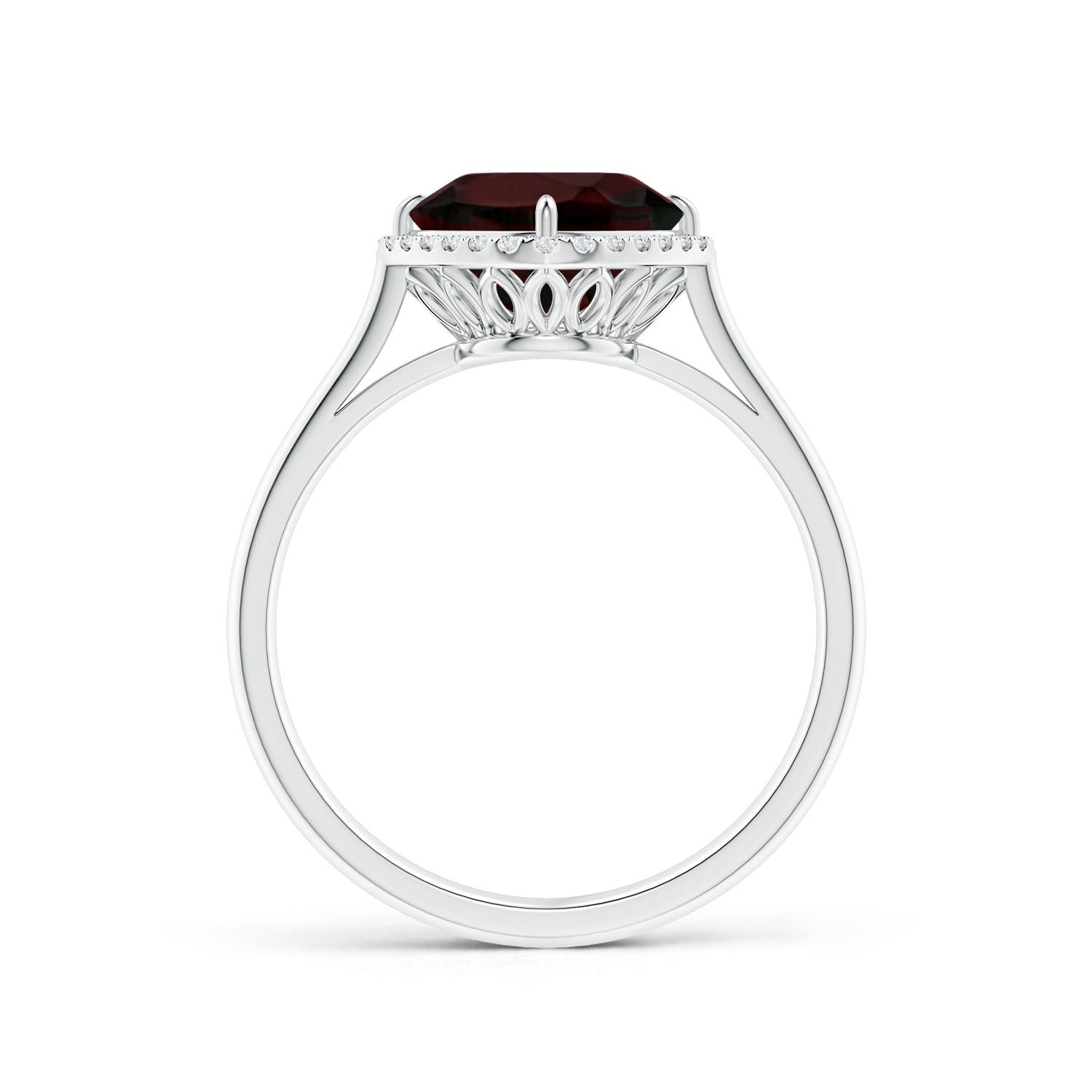 A - Garnet / 2.64 CT / 14 KT White Gold