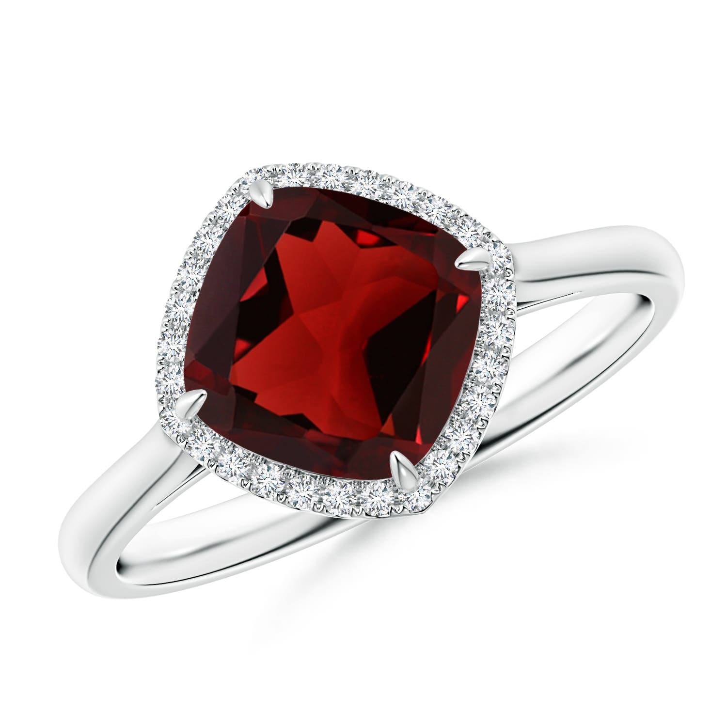 AAA - Garnet / 2.64 CT / 14 KT White Gold