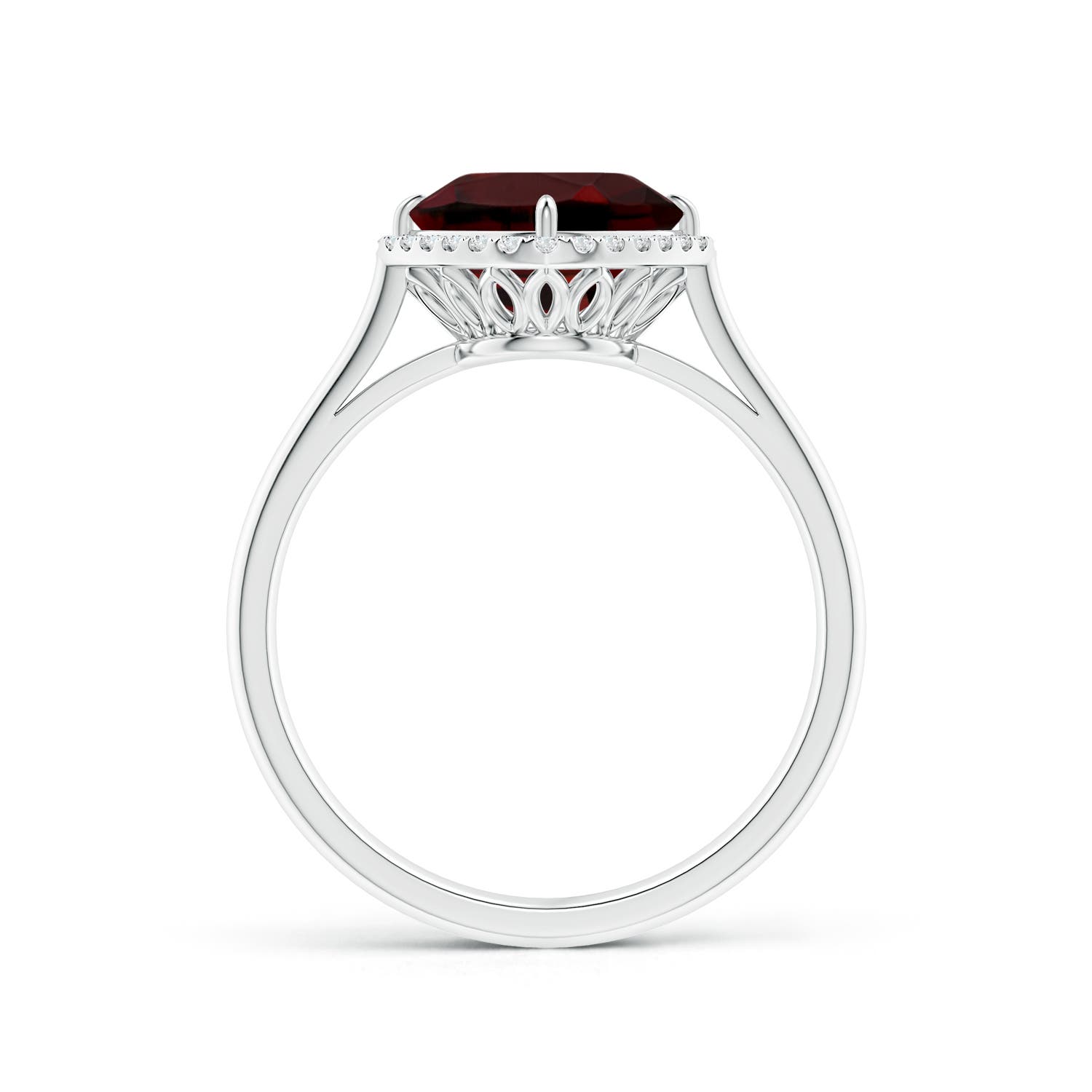 AAA - Garnet / 2.64 CT / 14 KT White Gold