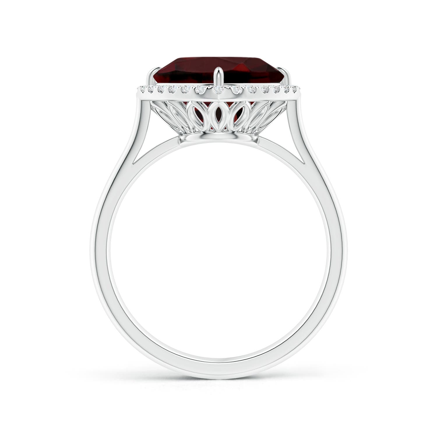 AAA - Garnet / 3.77 CT / 14 KT White Gold