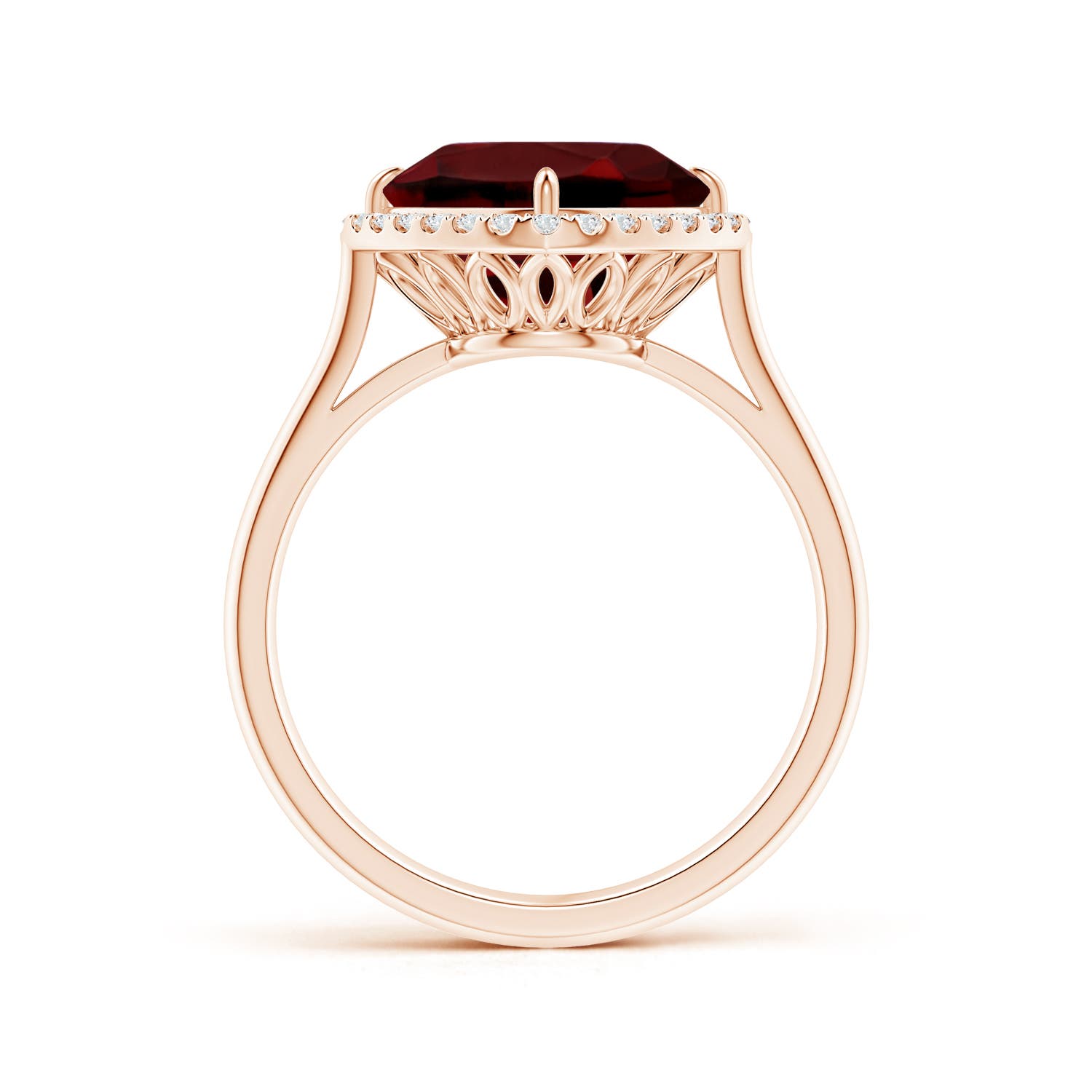 AAAA - Garnet / 3.77 CT / 14 KT Rose Gold