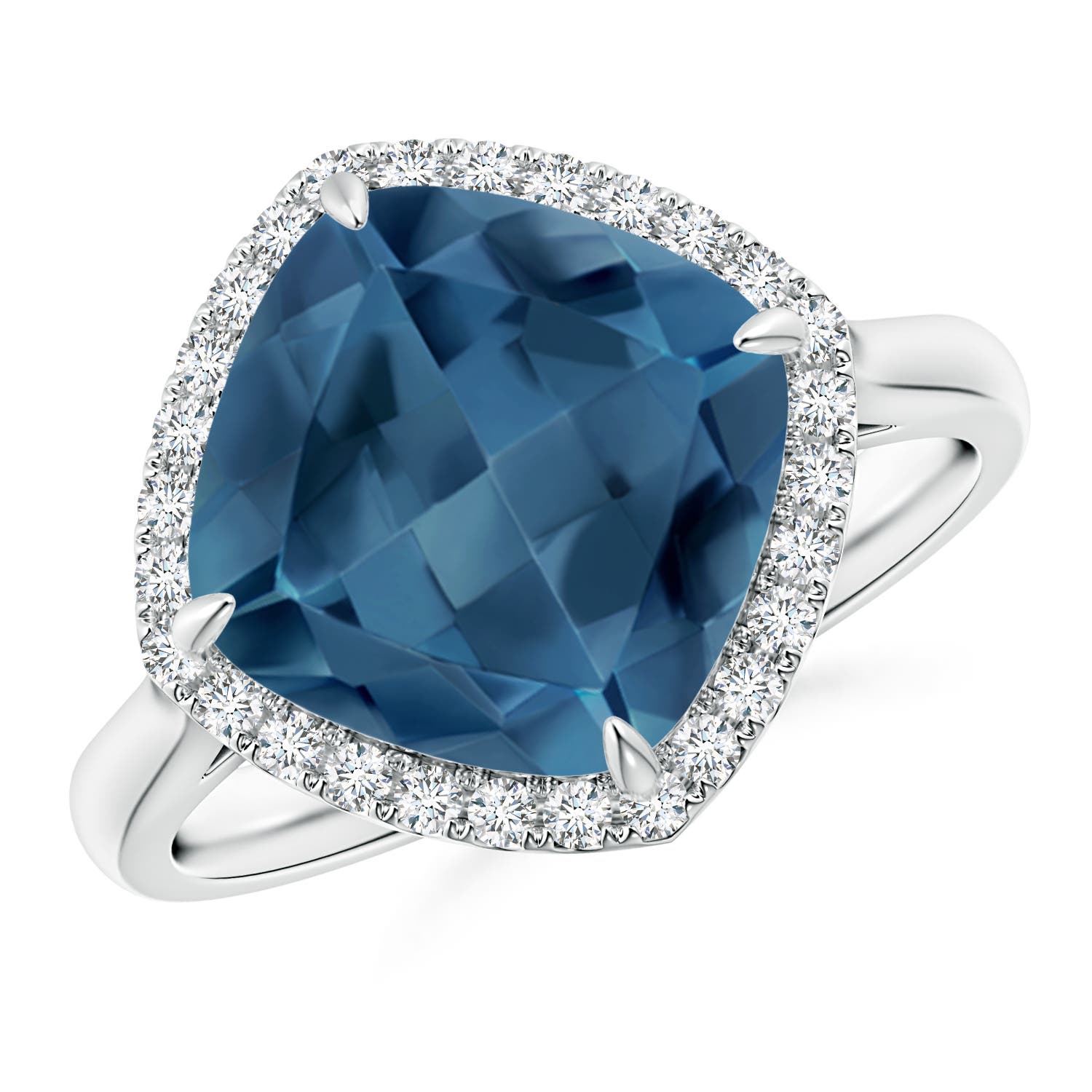 A - London Blue Topaz / 5.37 CT / 14 KT White Gold