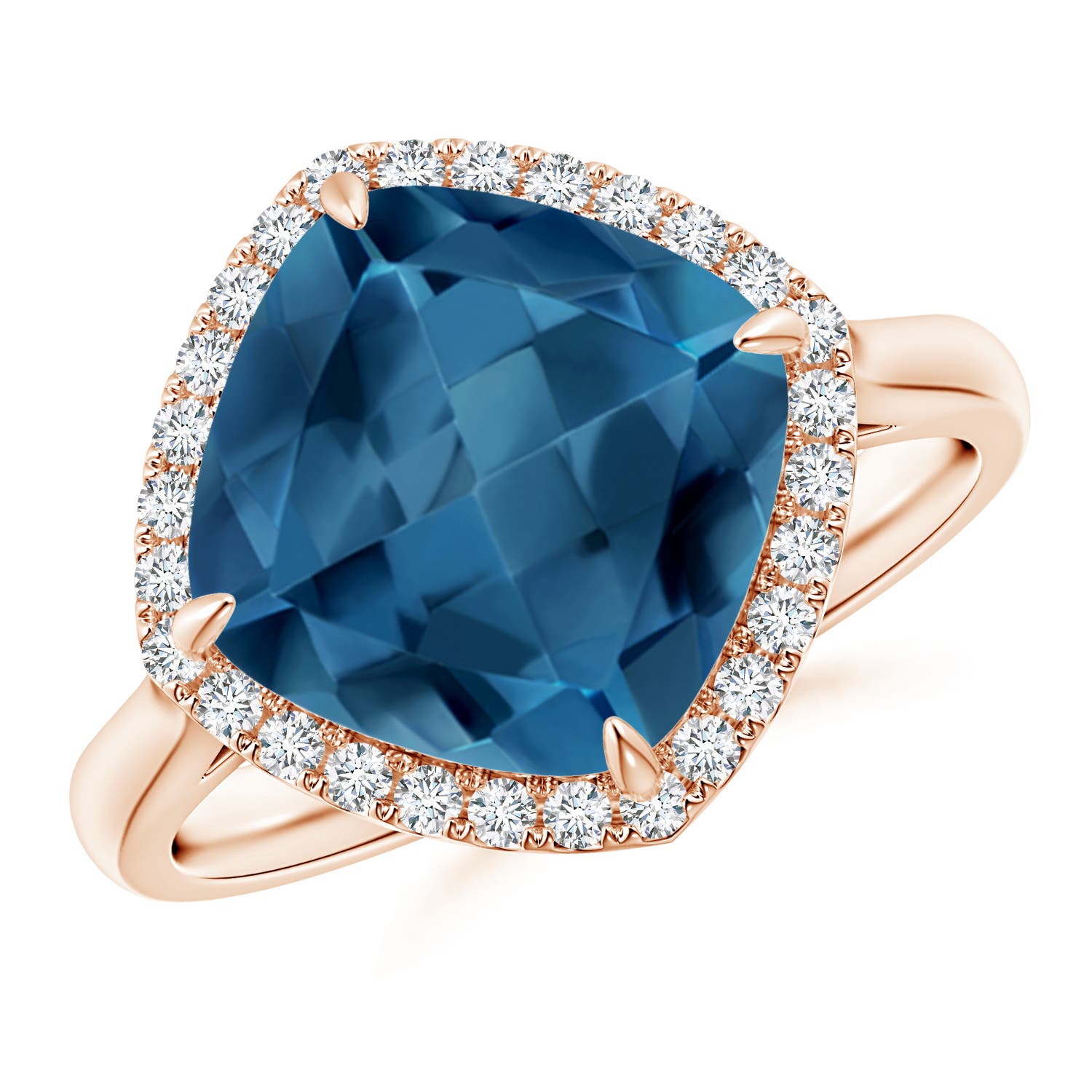 AA - London Blue Topaz / 5.37 CT / 14 KT Rose Gold