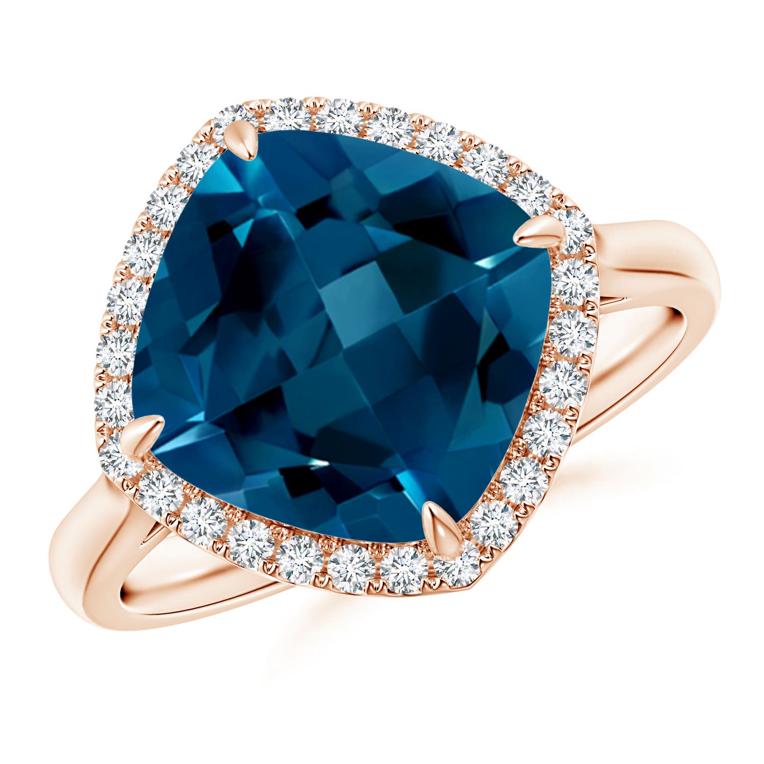 AAAA - London Blue Topaz / 5.37 CT / 14 KT Rose Gold