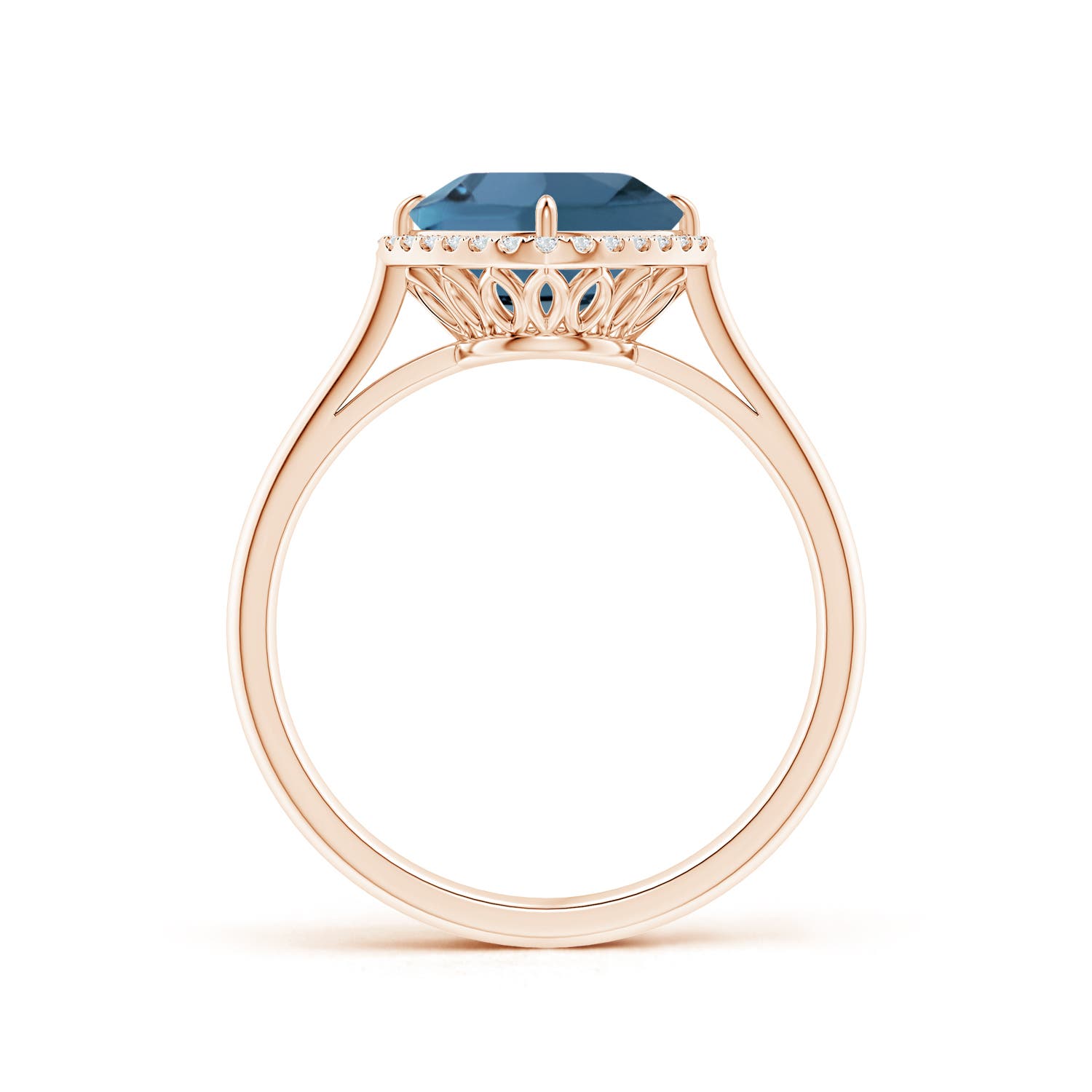 A - London Blue Topaz / 2.64 CT / 14 KT Rose Gold