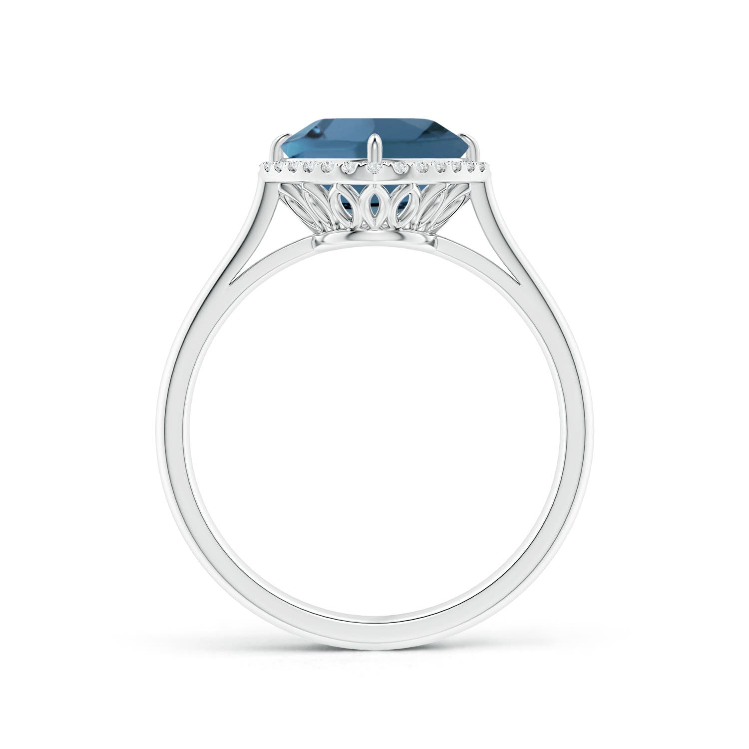 A - London Blue Topaz / 2.64 CT / 14 KT White Gold