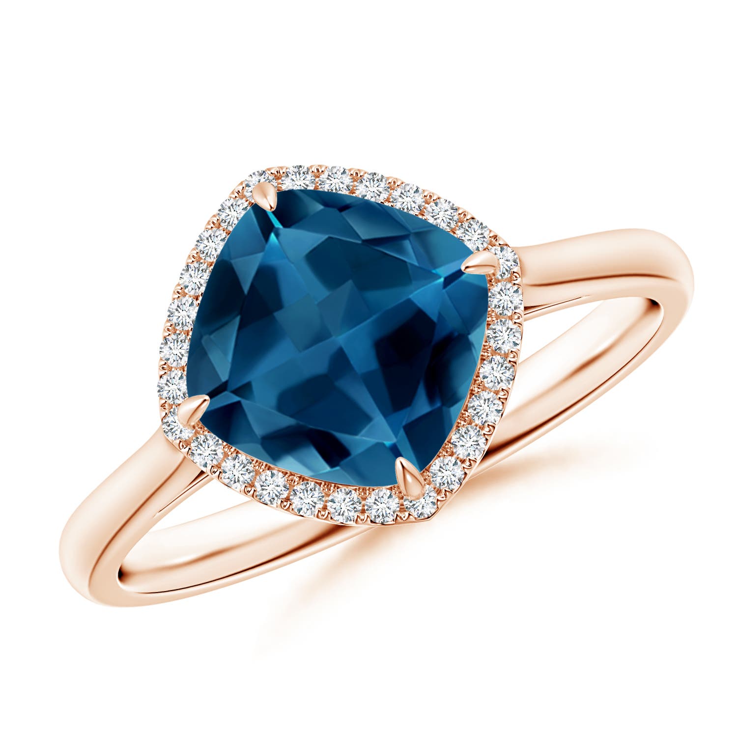 AAA - London Blue Topaz / 2.64 CT / 14 KT Rose Gold