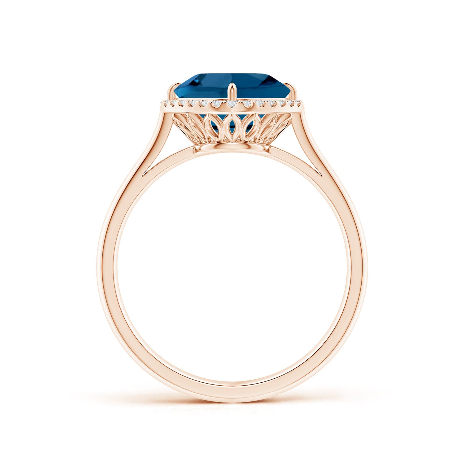 AAA - London Blue Topaz / 2.64 CT / 14 KT Rose Gold