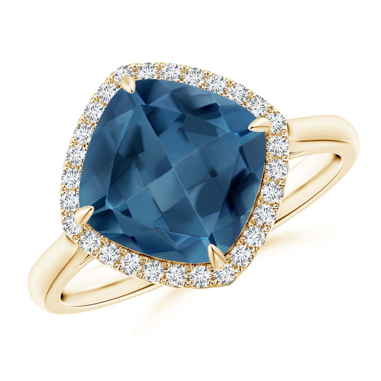 A - London Blue Topaz / 3.47 CT / 14 KT Yellow Gold