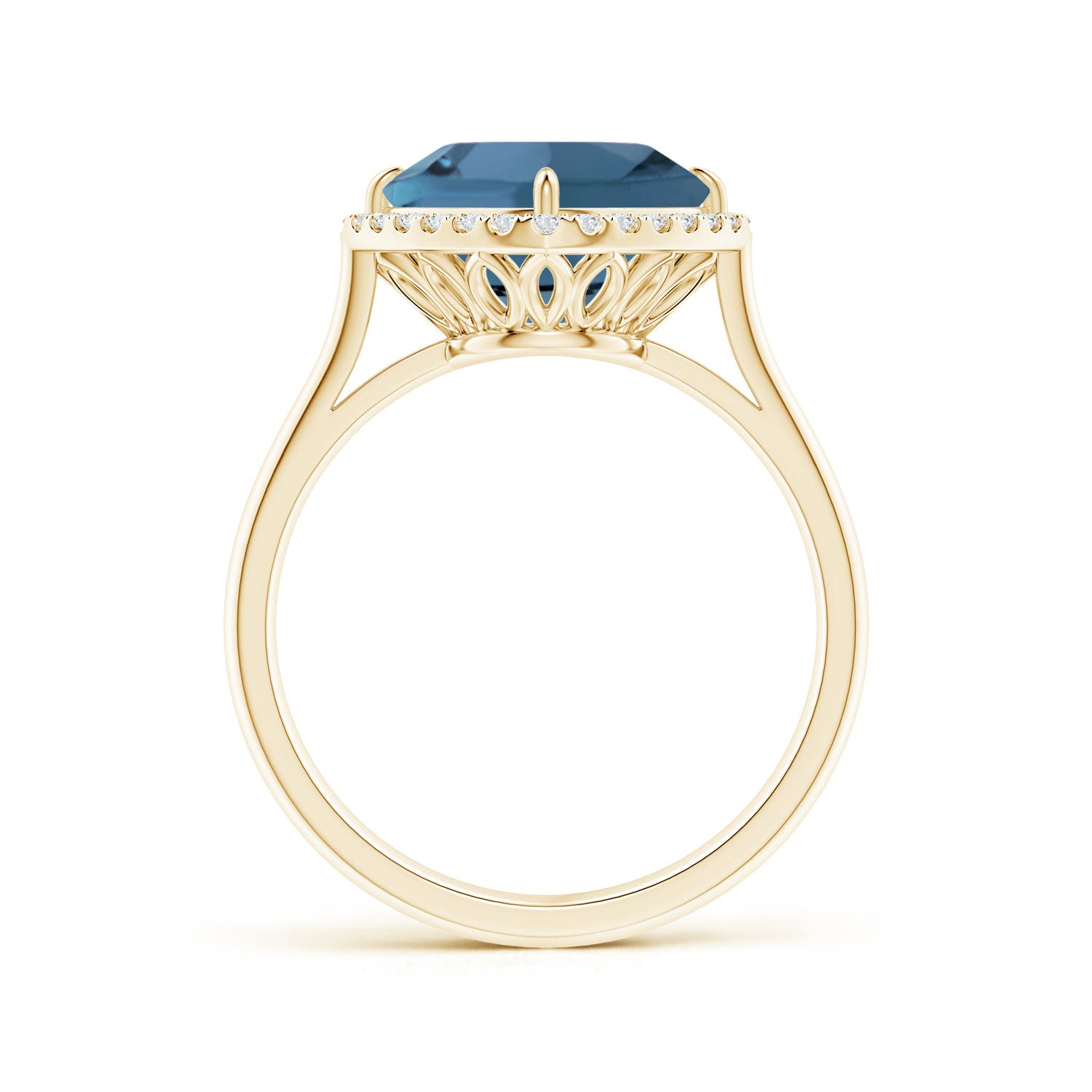 A - London Blue Topaz / 3.47 CT / 14 KT Yellow Gold