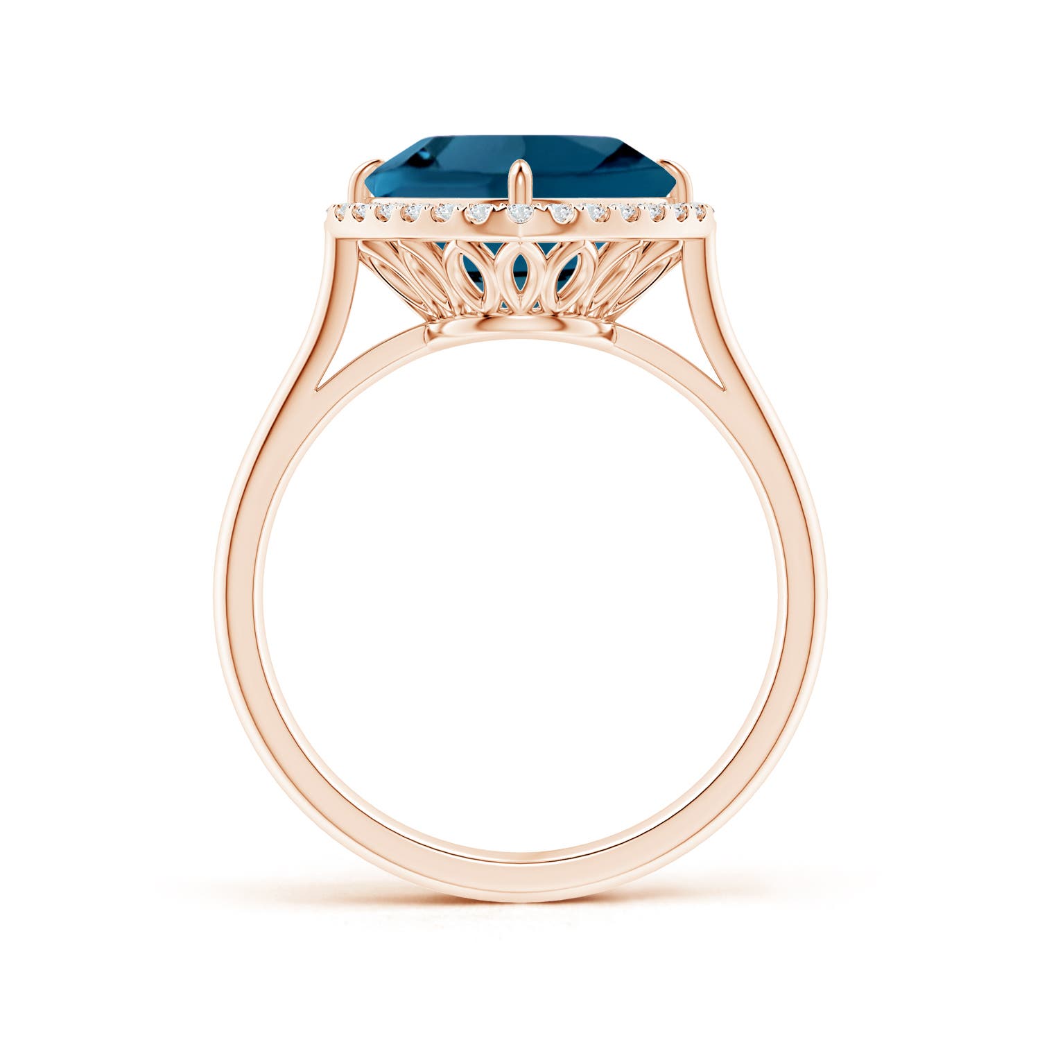 AAAA - London Blue Topaz / 3.47 CT / 14 KT Rose Gold