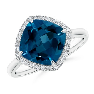 Cushion AAAA London Blue Topaz