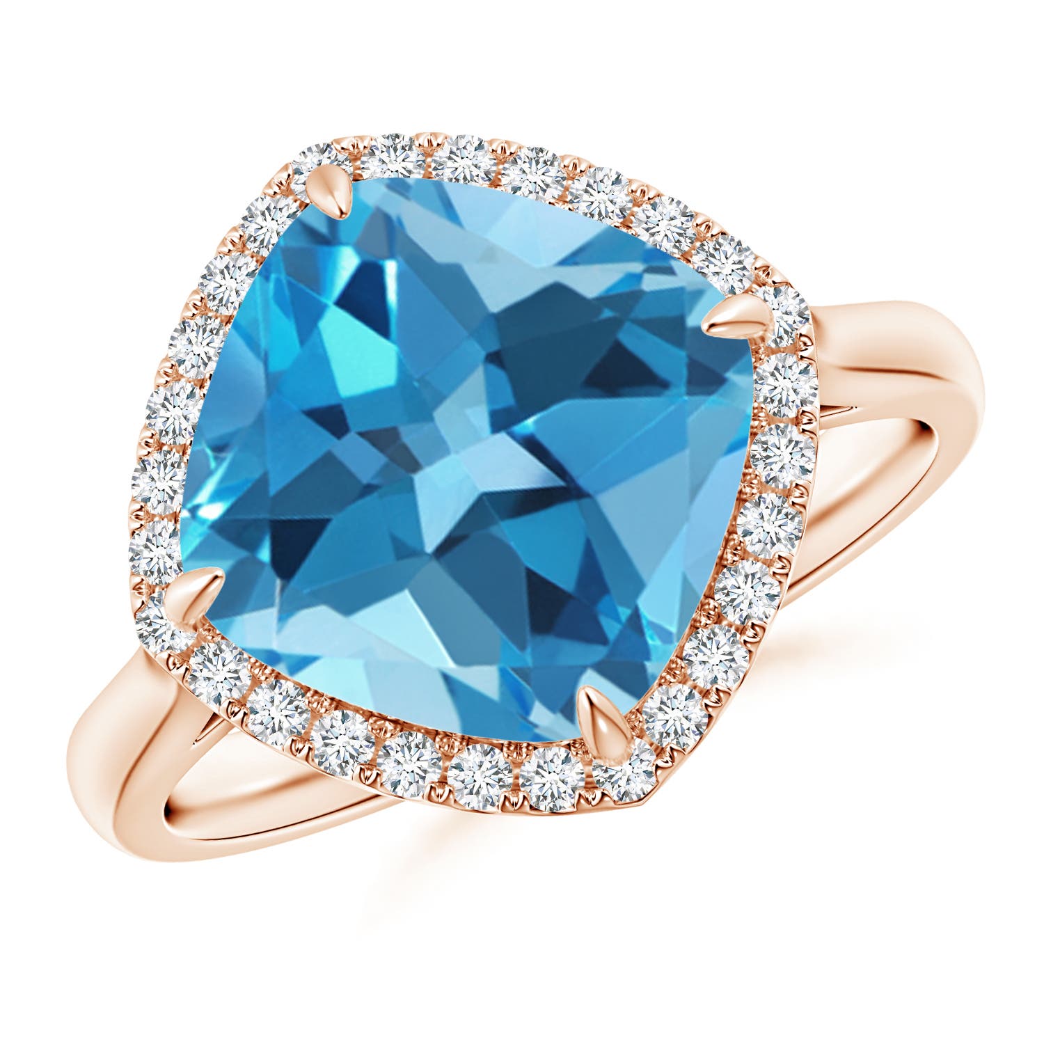 AA - Swiss Blue Topaz / 5.37 CT / 14 KT Rose Gold