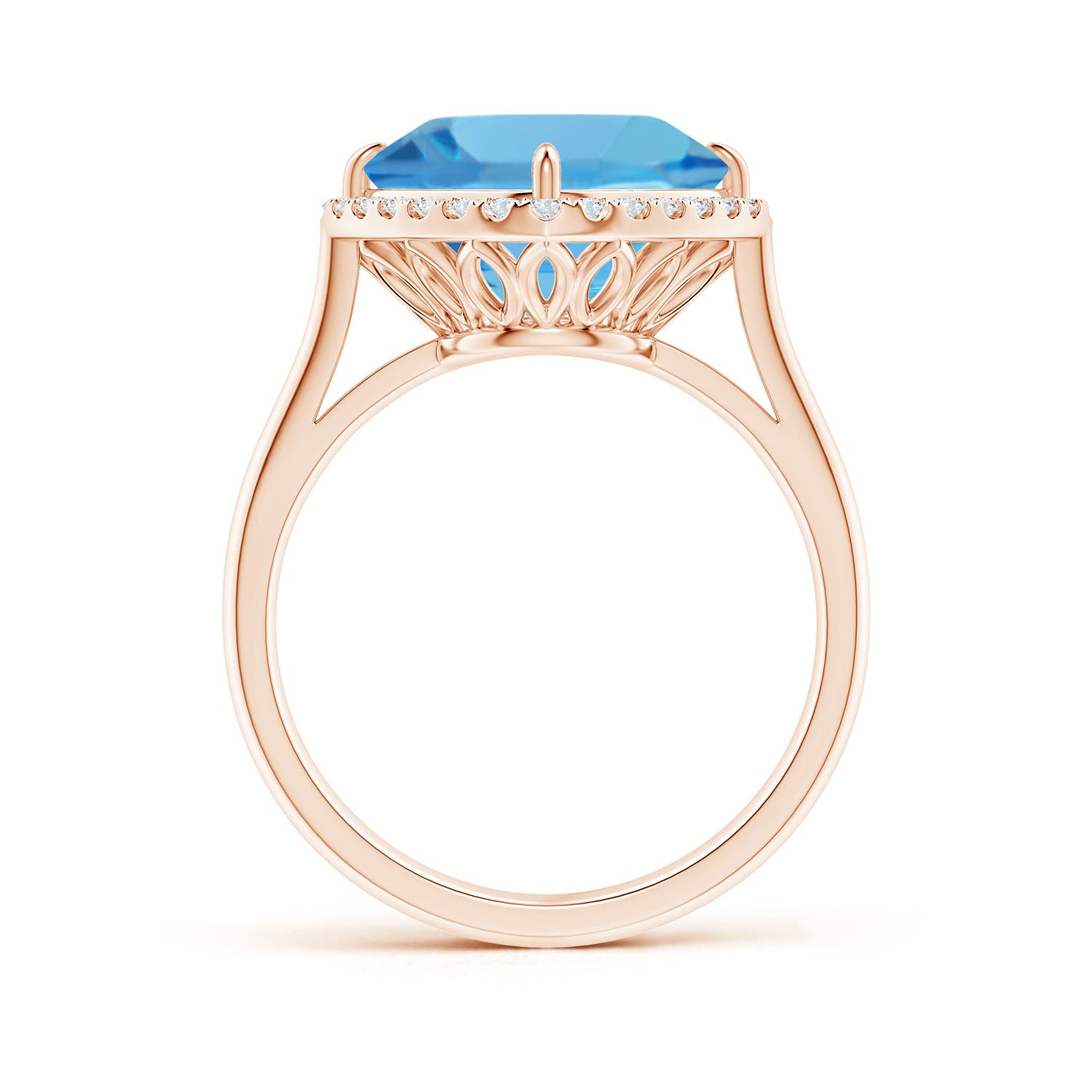 AA - Swiss Blue Topaz / 5.37 CT / 14 KT Rose Gold