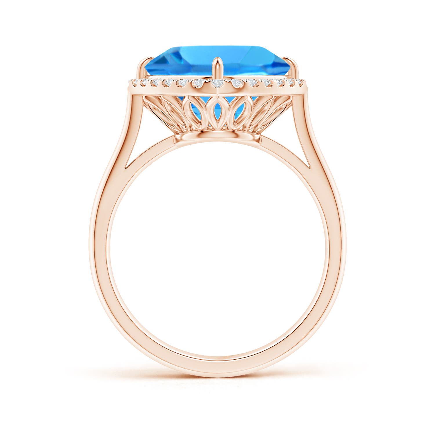 AAAA - Swiss Blue Topaz / 5.37 CT / 14 KT Rose Gold