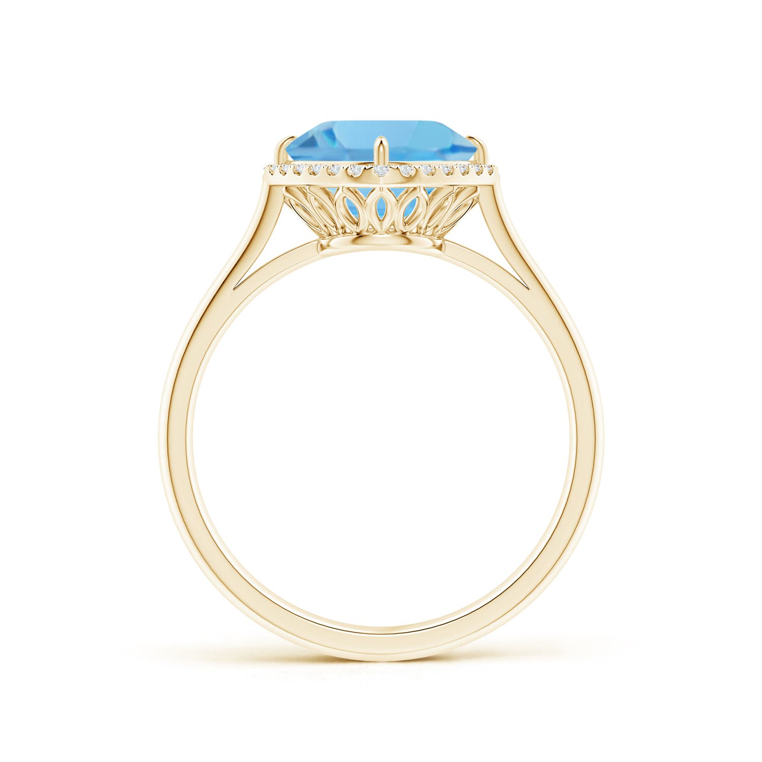 A - Swiss Blue Topaz / 2.64 CT / 14 KT Yellow Gold