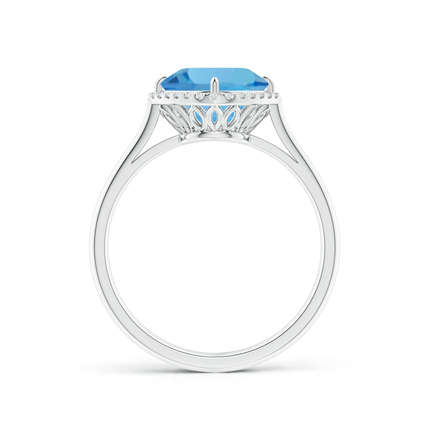 AA - Swiss Blue Topaz / 2.64 CT / 14 KT White Gold