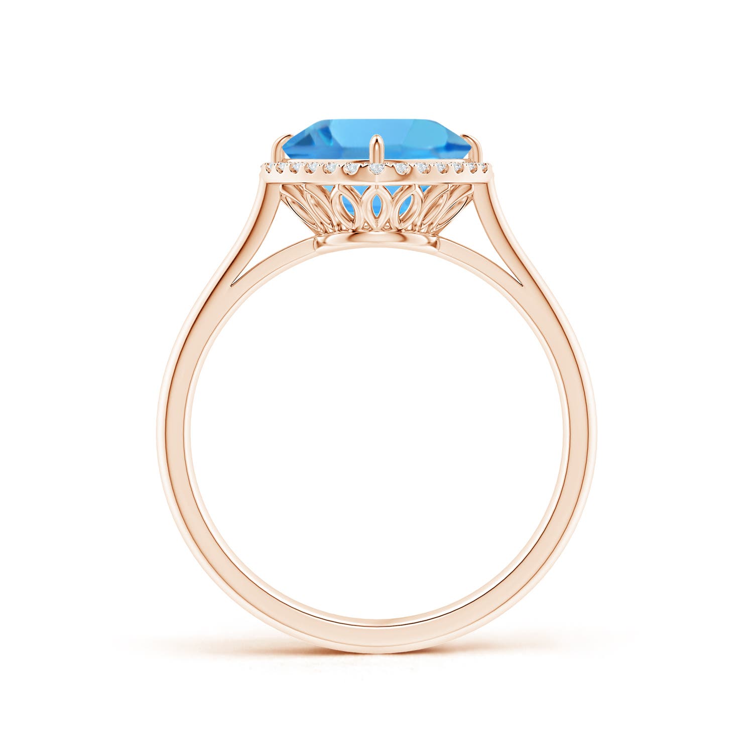 AAA - Swiss Blue Topaz / 2.64 CT / 14 KT Rose Gold