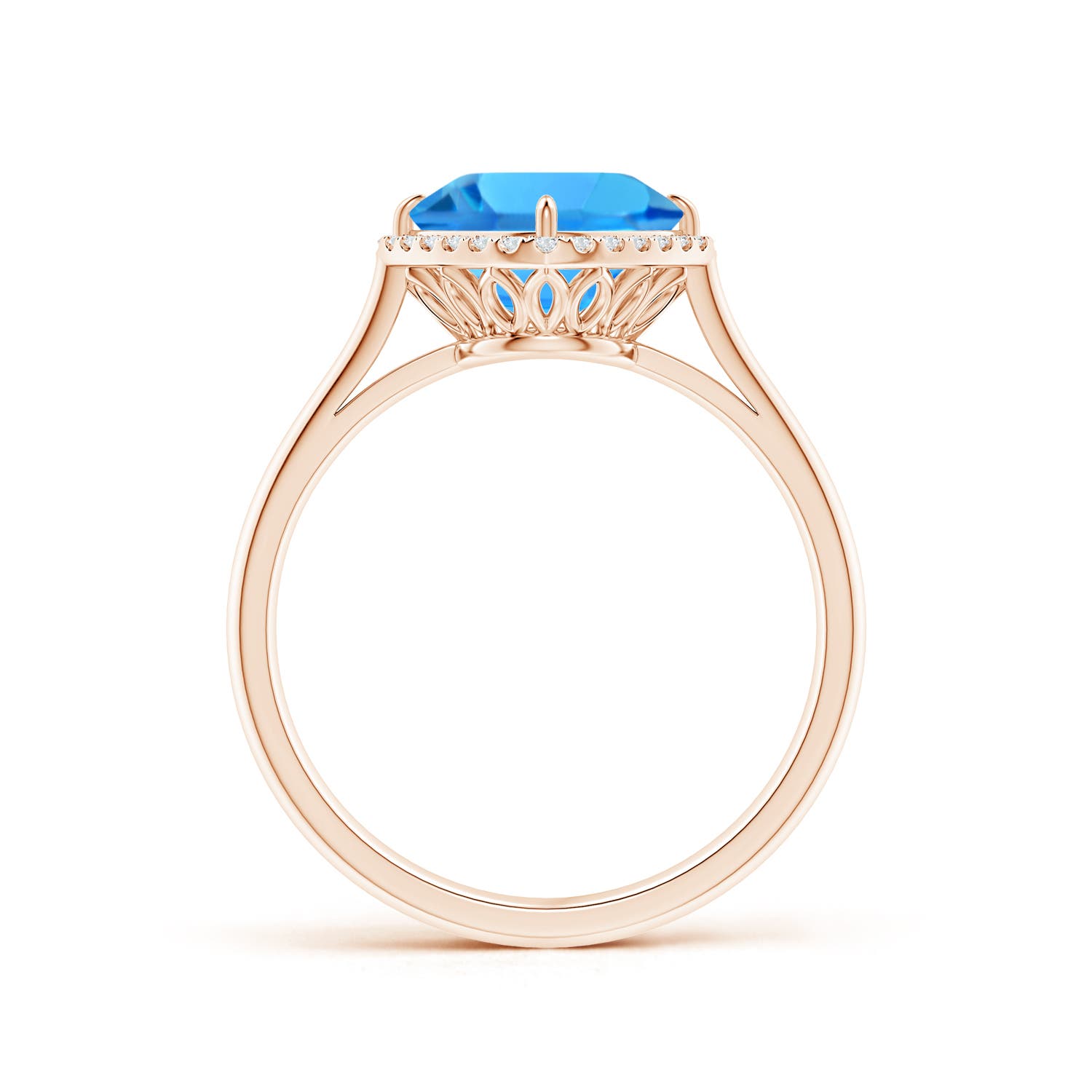 AAAA - Swiss Blue Topaz / 2.64 CT / 14 KT Rose Gold