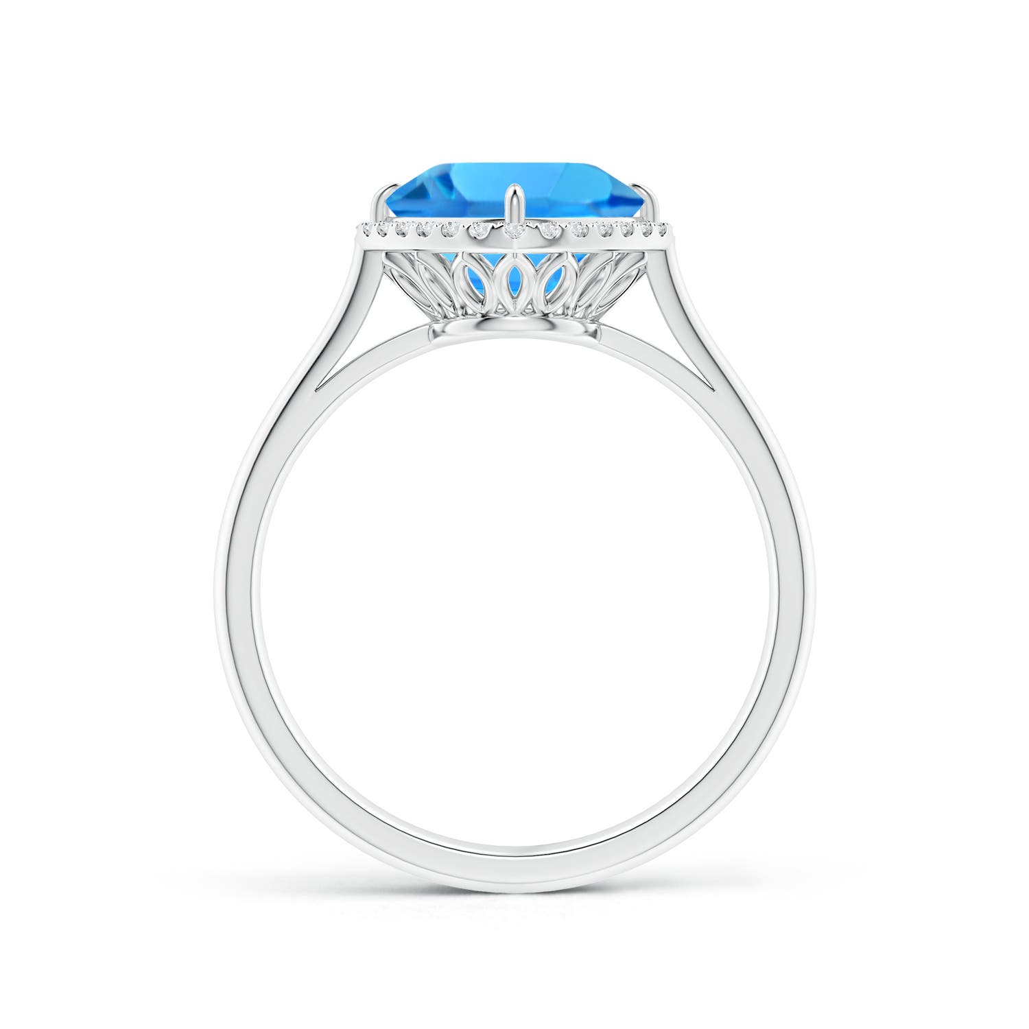 AAAA - Swiss Blue Topaz / 2.64 CT / 14 KT White Gold