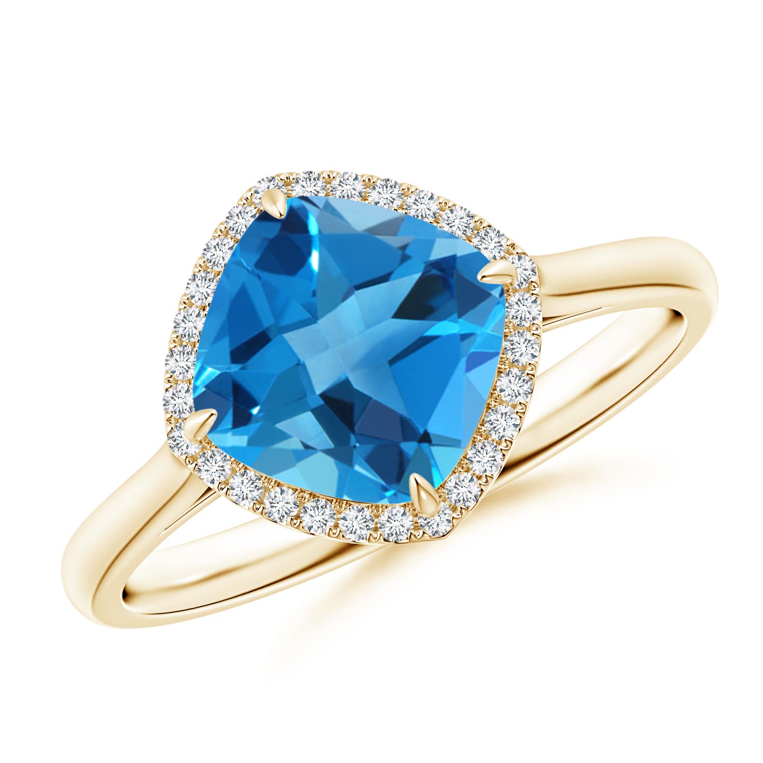 AAAA - Swiss Blue Topaz / 2.64 CT / 14 KT Yellow Gold