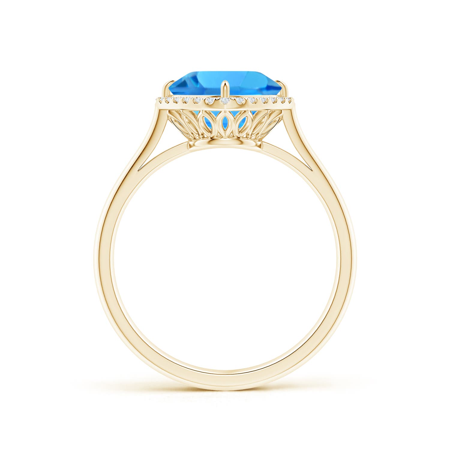 AAAA - Swiss Blue Topaz / 2.64 CT / 14 KT Yellow Gold