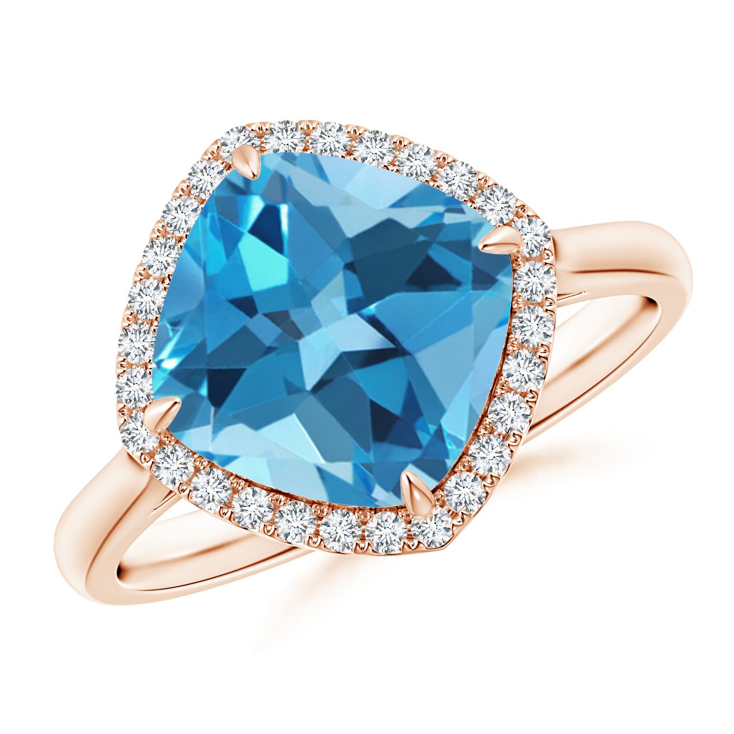 AA - Swiss Blue Topaz / 3.47 CT / 14 KT Rose Gold