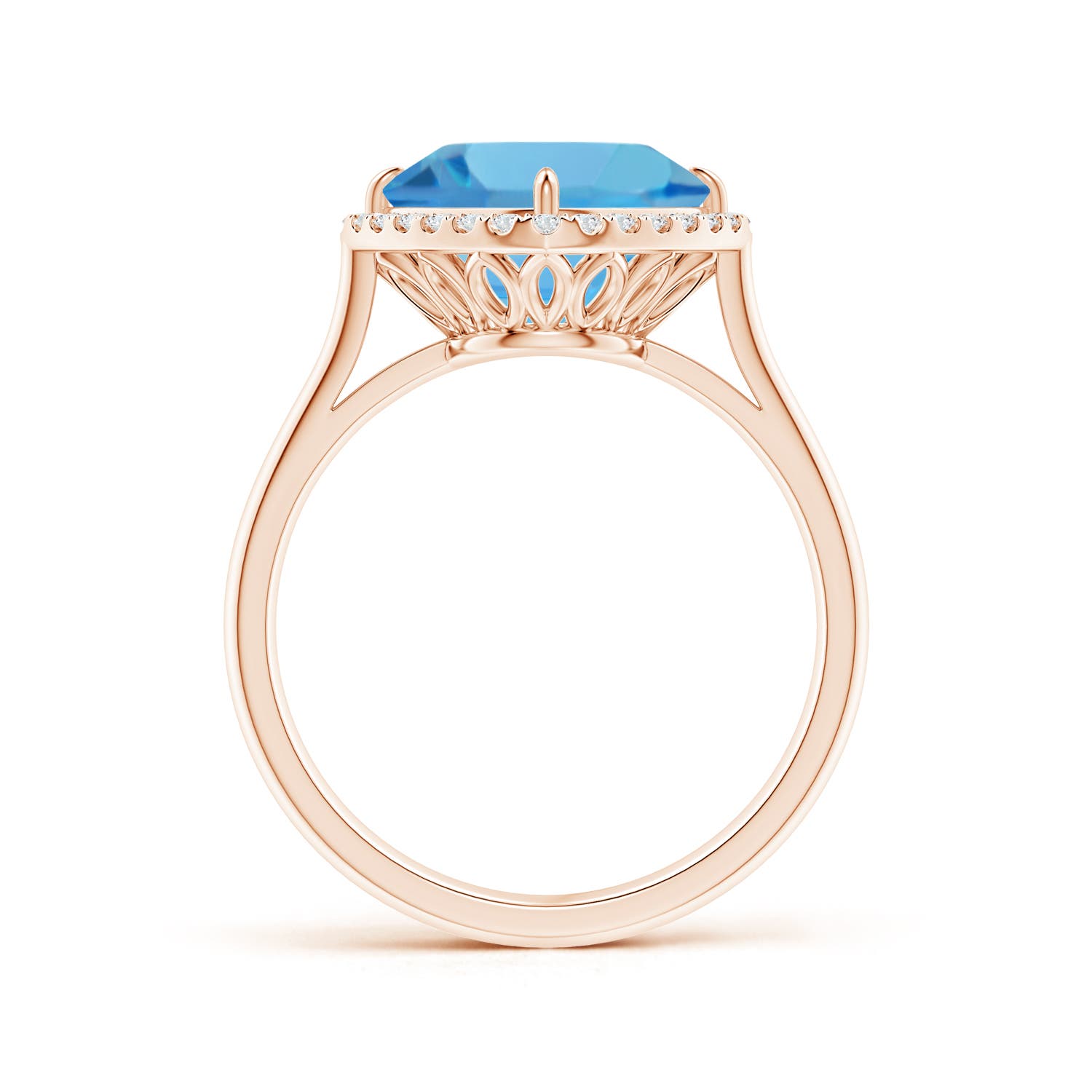 AA - Swiss Blue Topaz / 3.47 CT / 14 KT Rose Gold