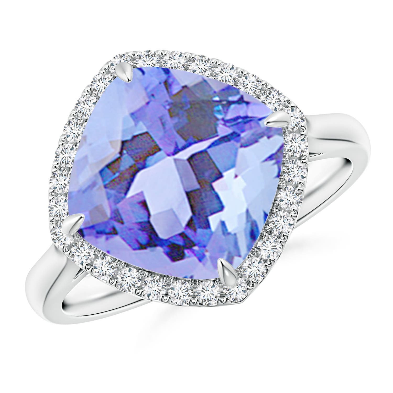 A - Tanzanite / 4.72 CT / 14 KT White Gold