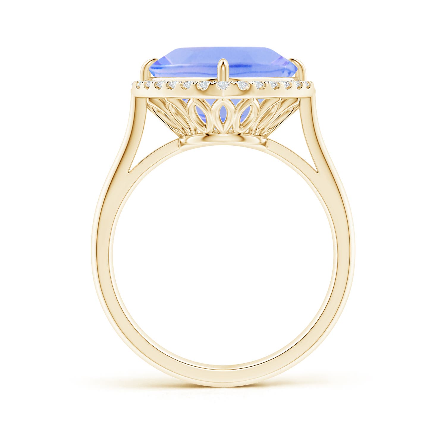 A - Tanzanite / 4.72 CT / 14 KT Yellow Gold