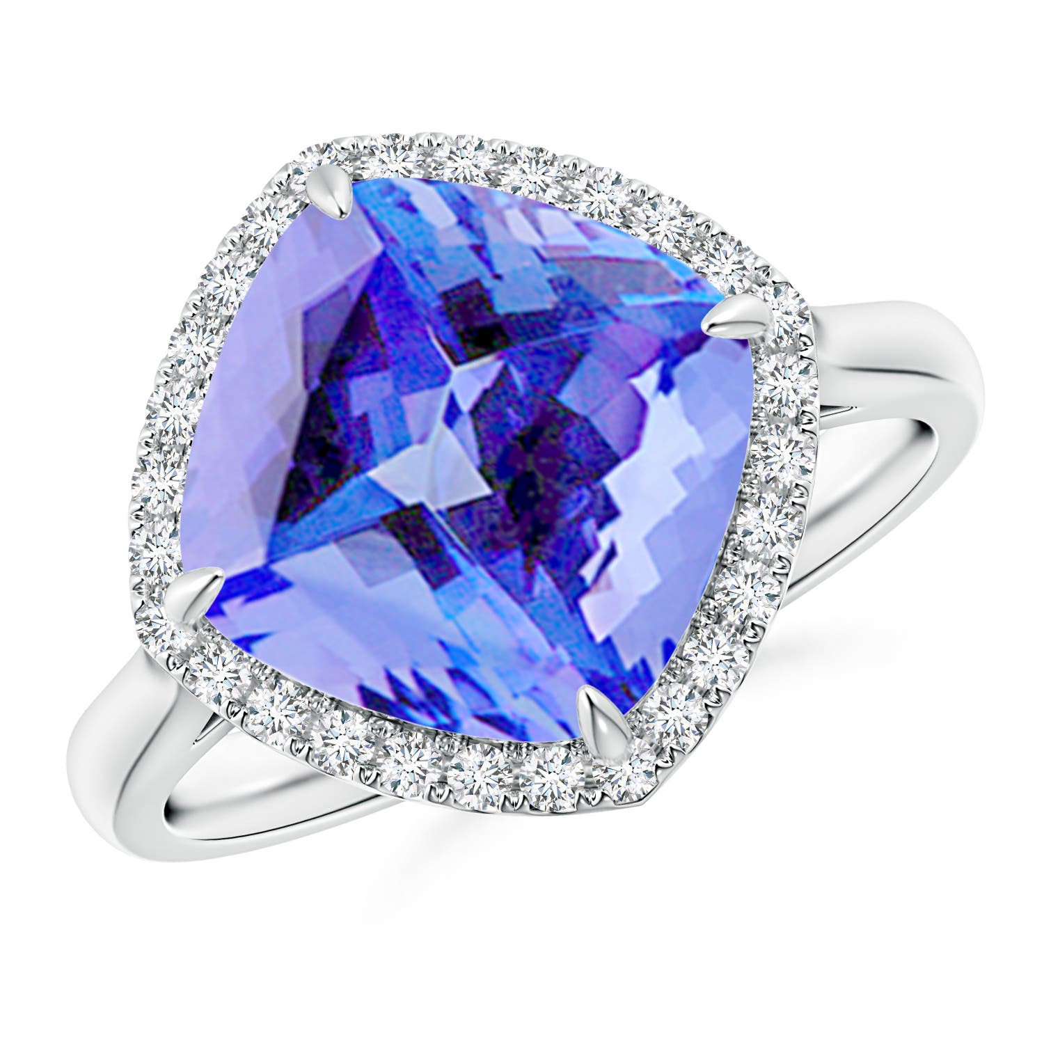 AA - Tanzanite / 4.72 CT / 14 KT White Gold