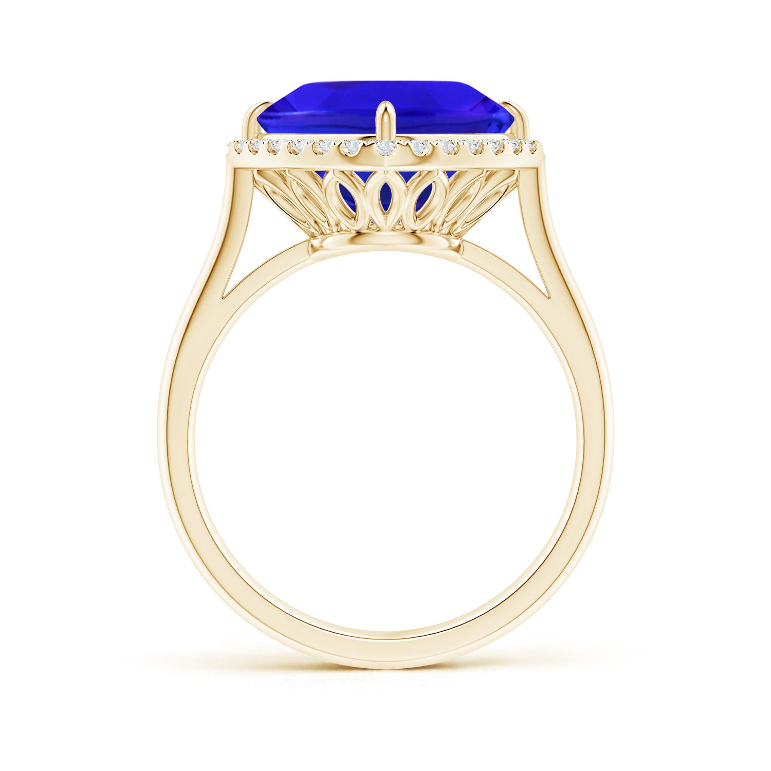 AAA - Tanzanite / 4.72 CT / 14 KT Yellow Gold