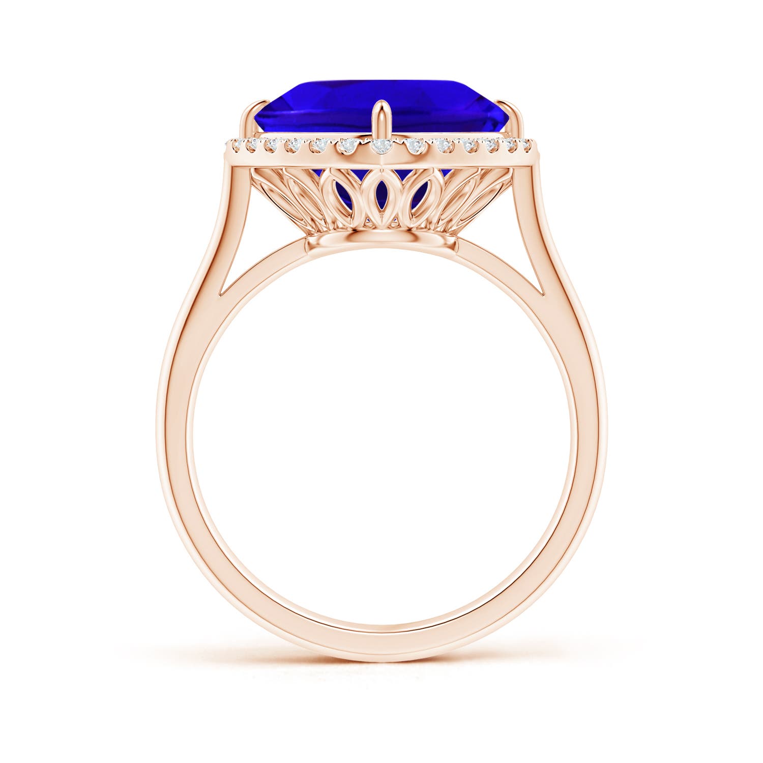 AAAA - Tanzanite / 4.72 CT / 14 KT Rose Gold