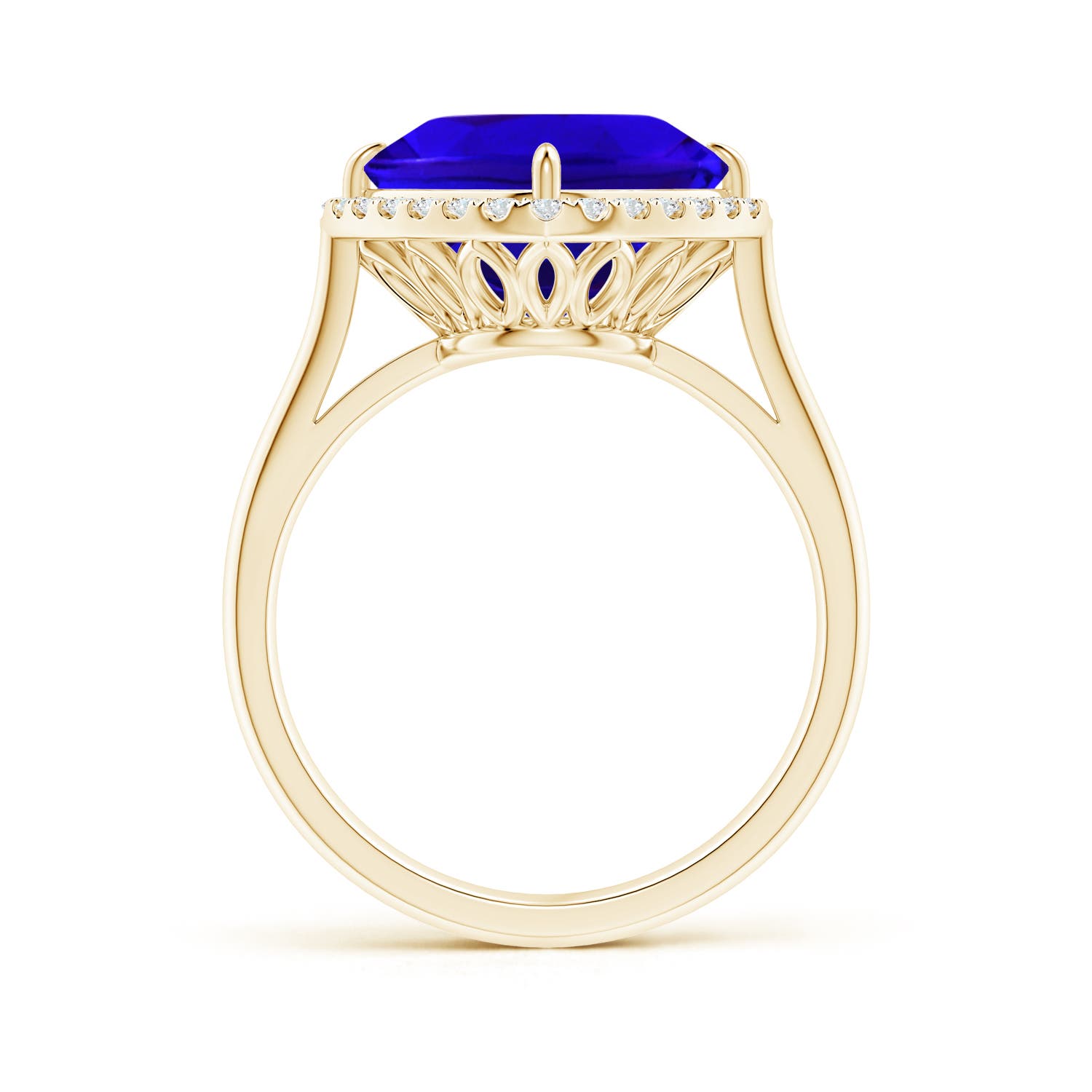 AAAA - Tanzanite / 4.72 CT / 14 KT Yellow Gold