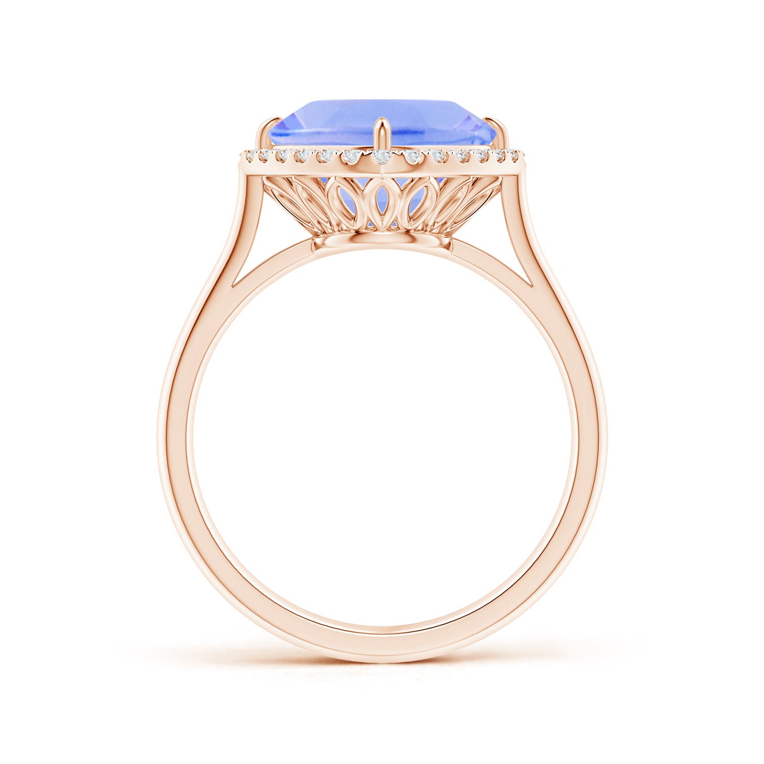 A - Tanzanite / 3.97 CT / 14 KT Rose Gold