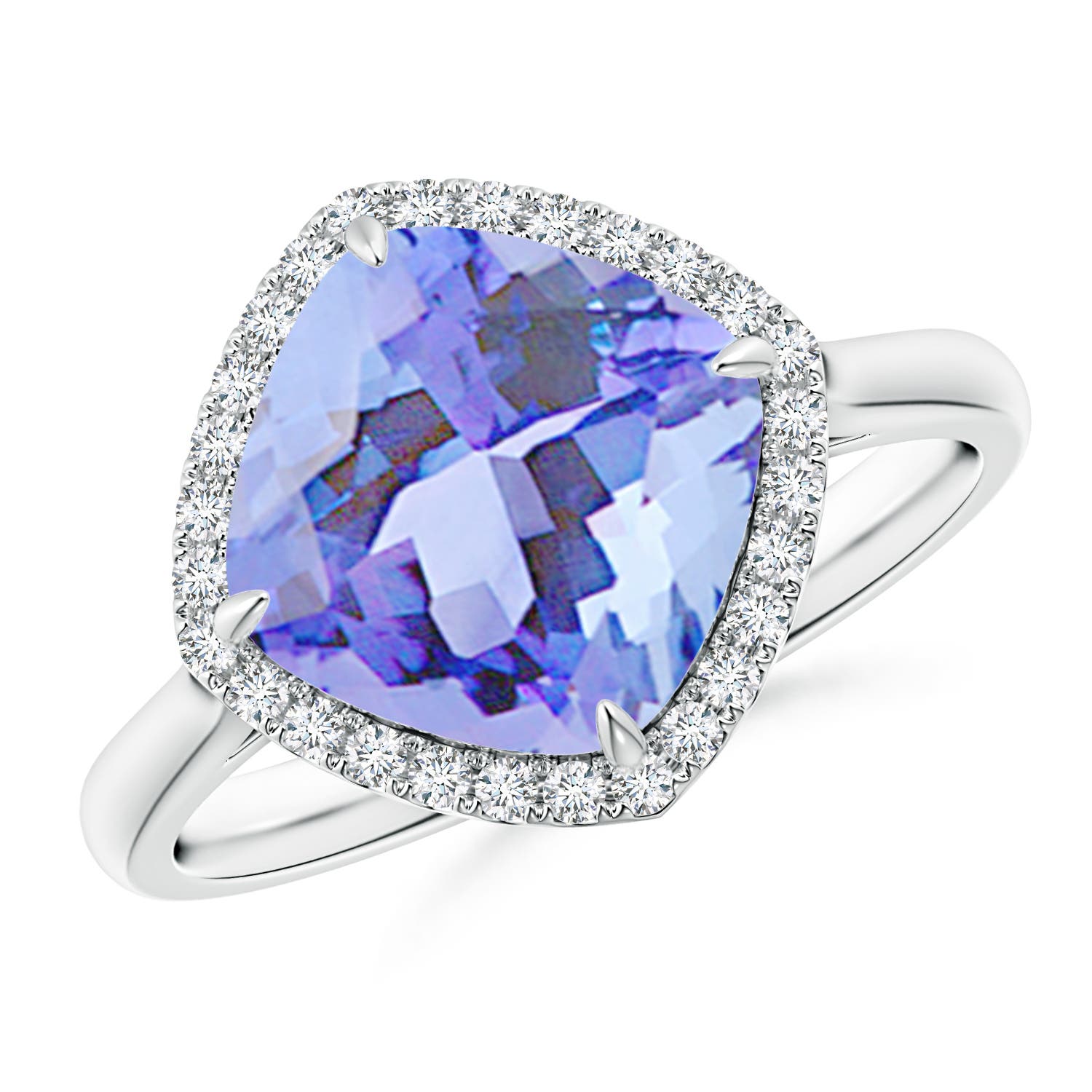 A - Tanzanite / 3.97 CT / 14 KT White Gold