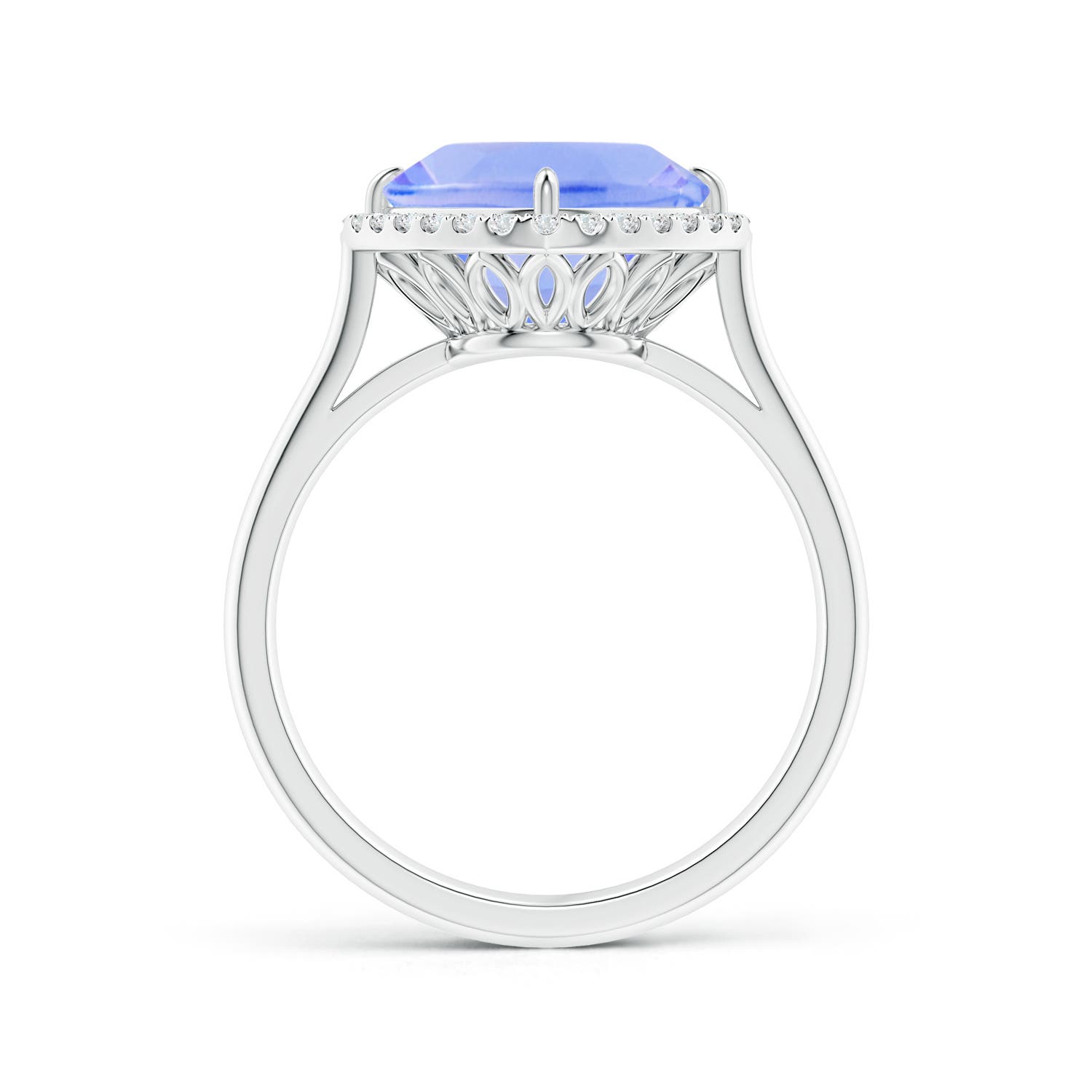 A - Tanzanite / 3.97 CT / 14 KT White Gold