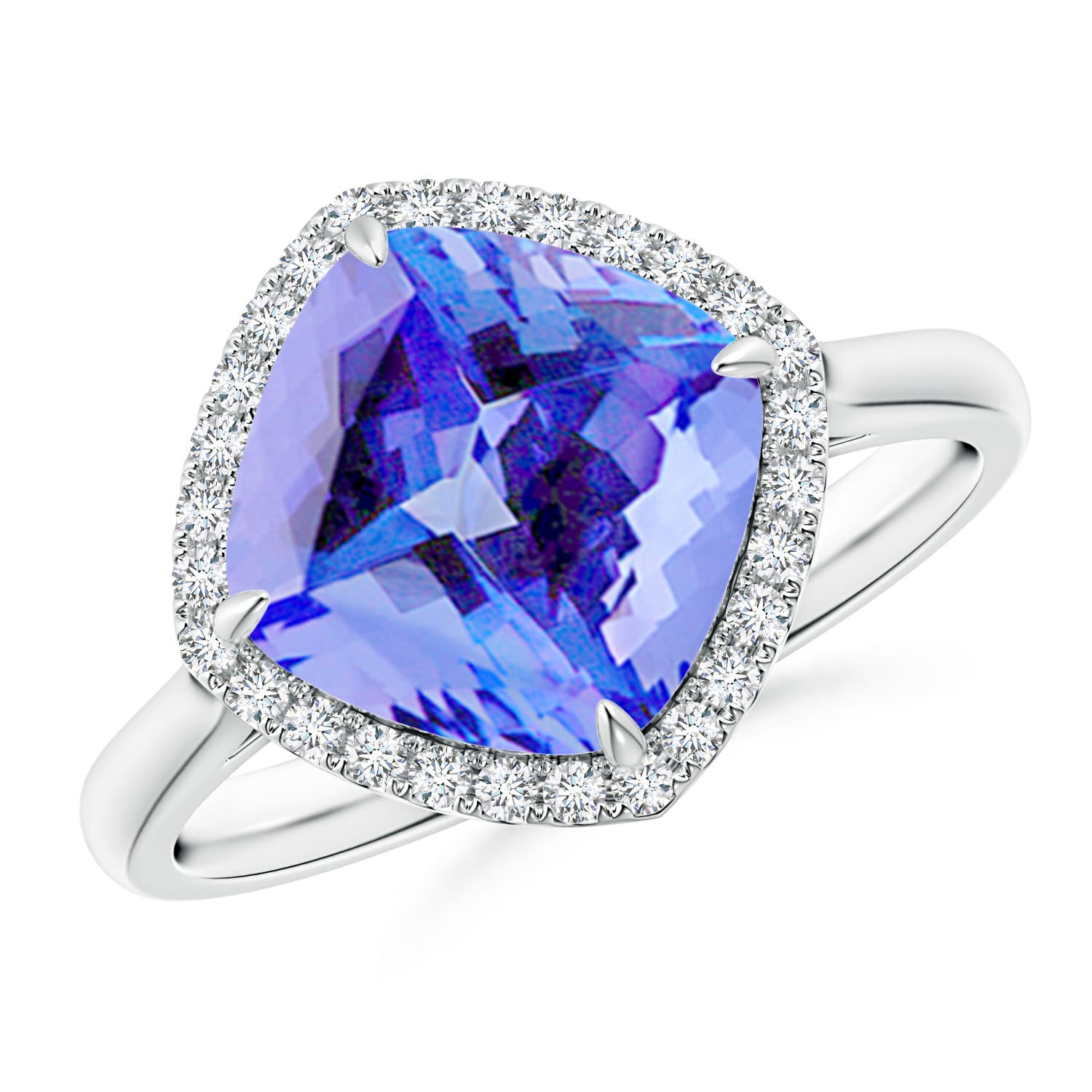 AA - Tanzanite / 3.97 CT / 14 KT White Gold